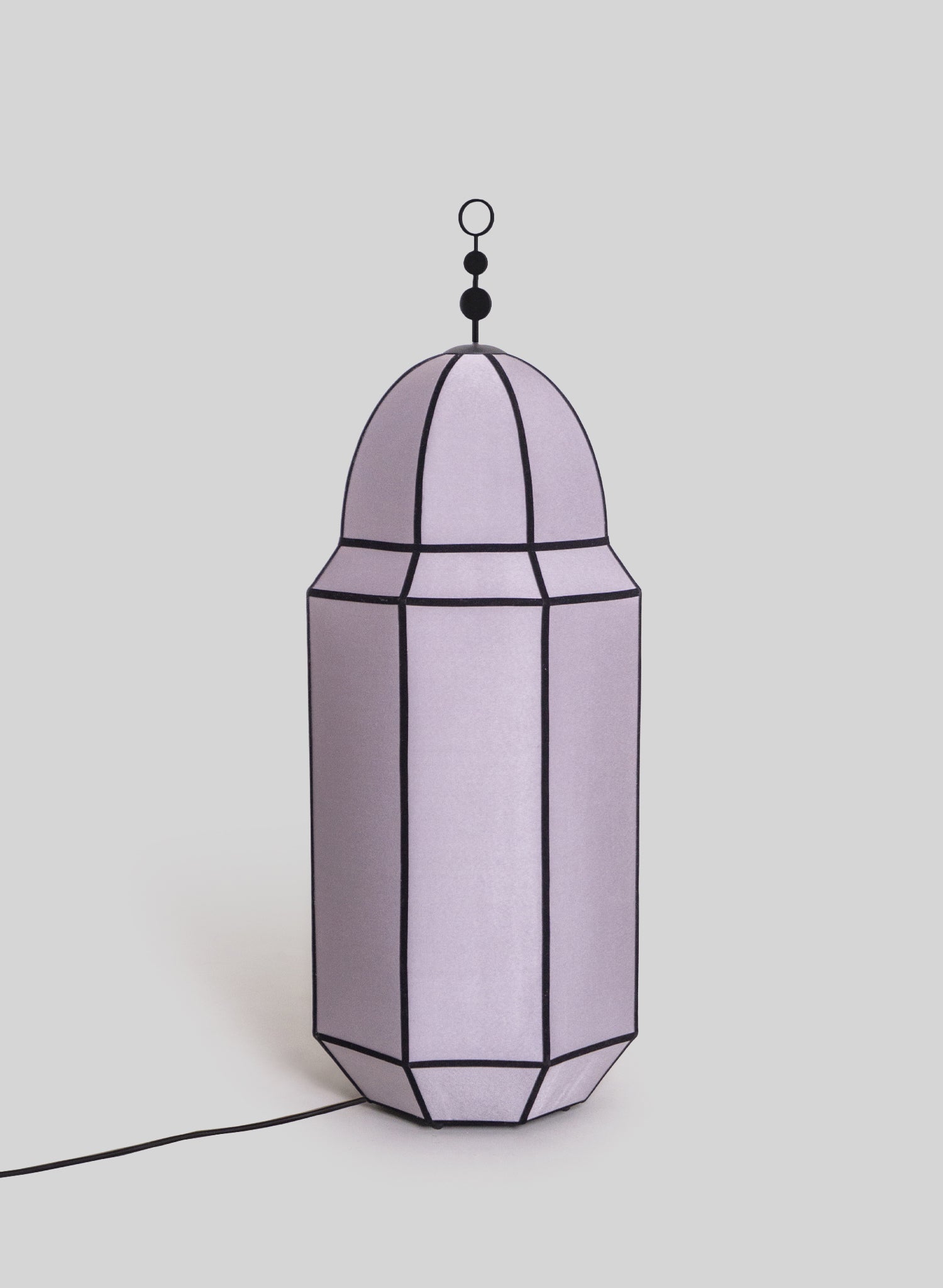 Wooden Frame Lantern Lamp, Blue