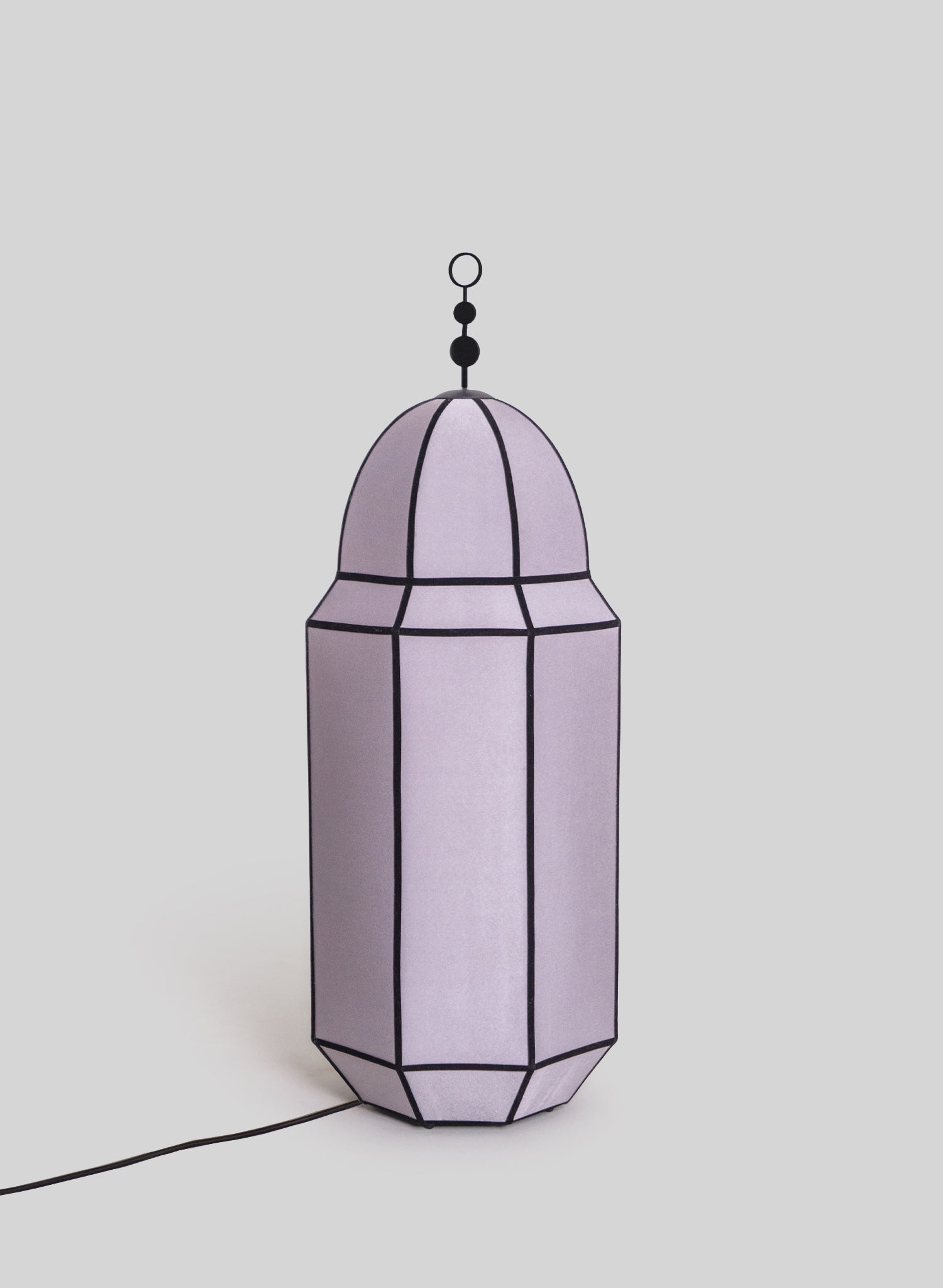 Wooden Frame Lantern Lamp, Blue