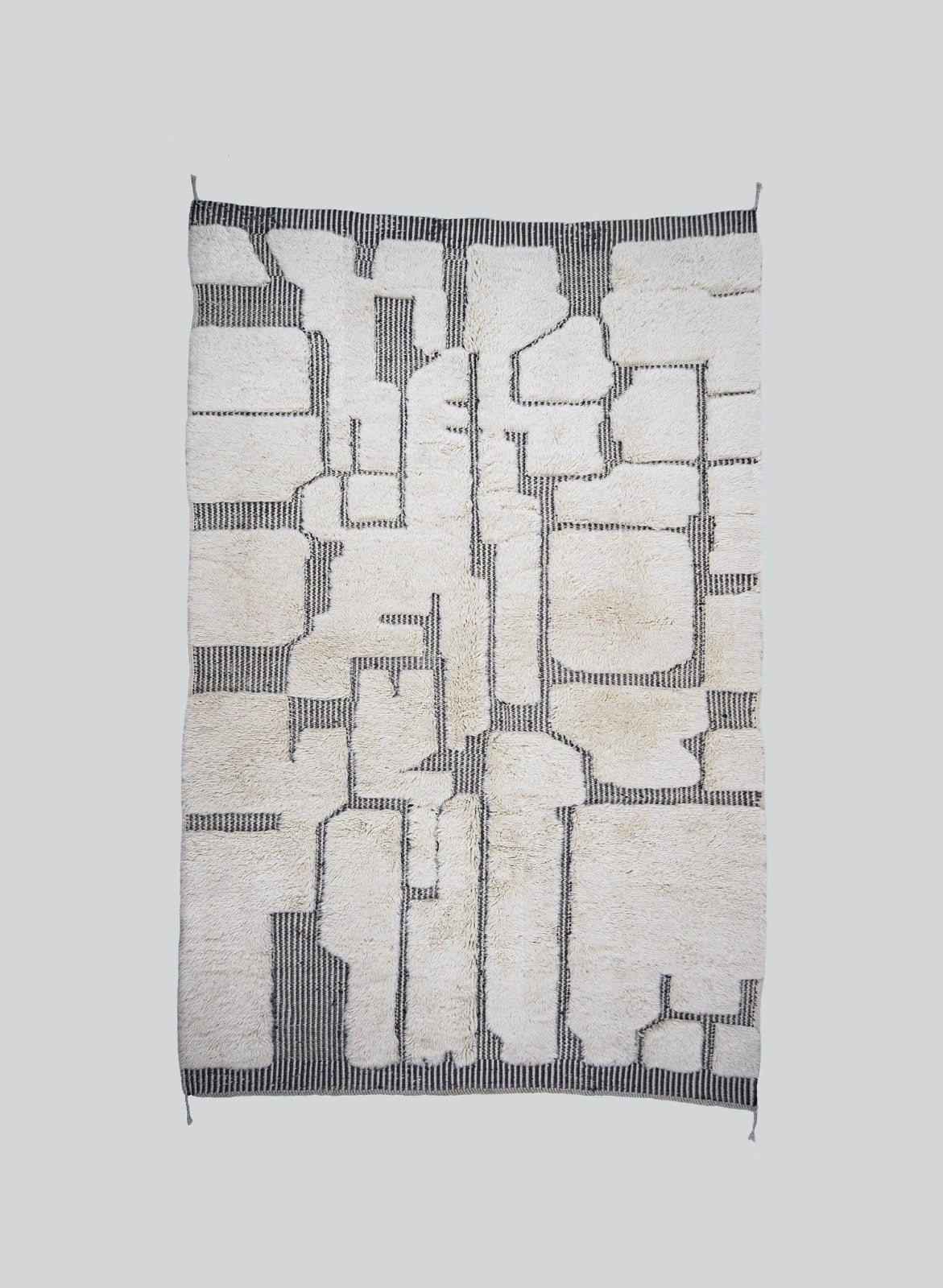 Cloud Wool Rug 200x300 cm, Natural Wool-Midnight black