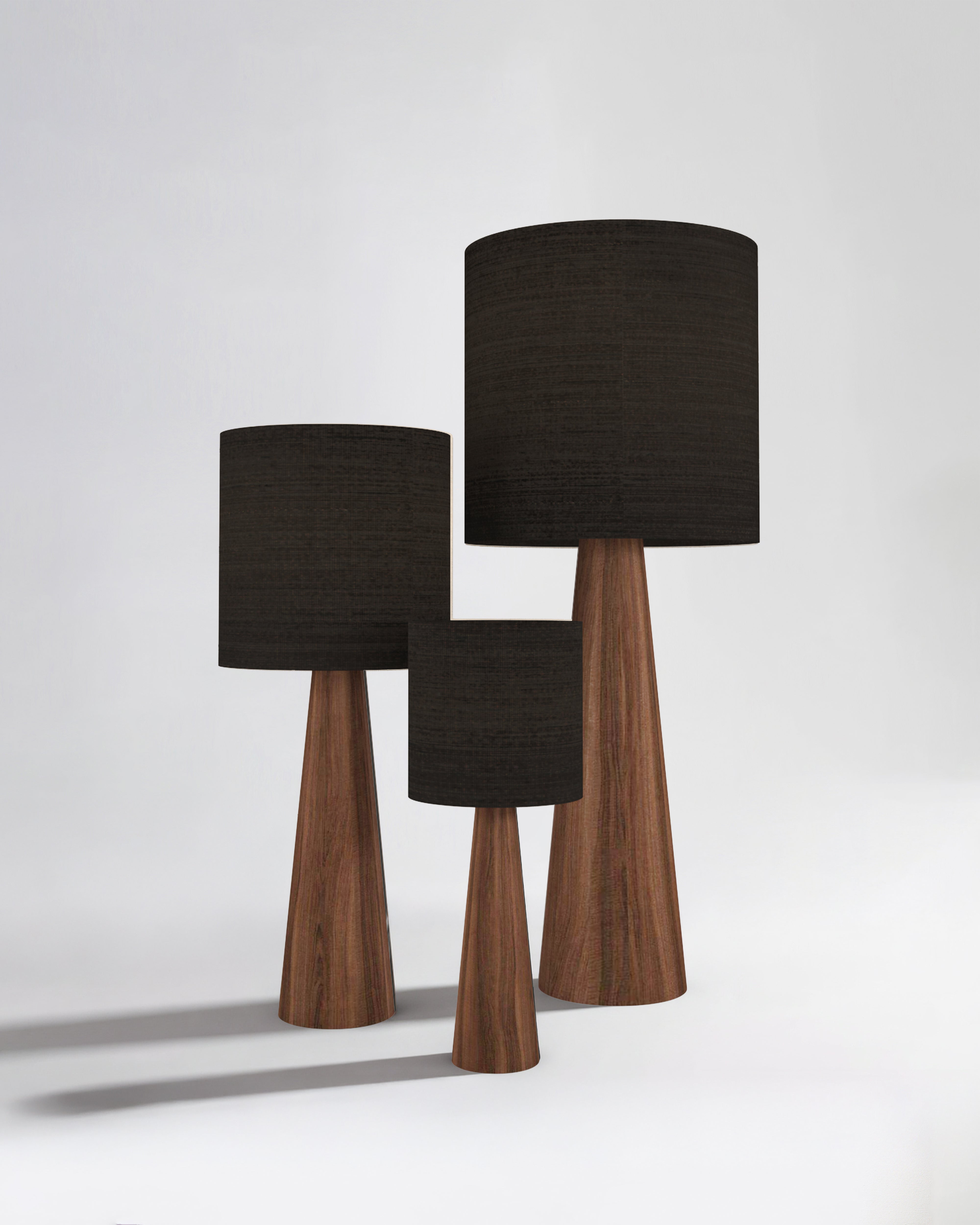 FL 11 Floor Lamp, Walnut wood - Black