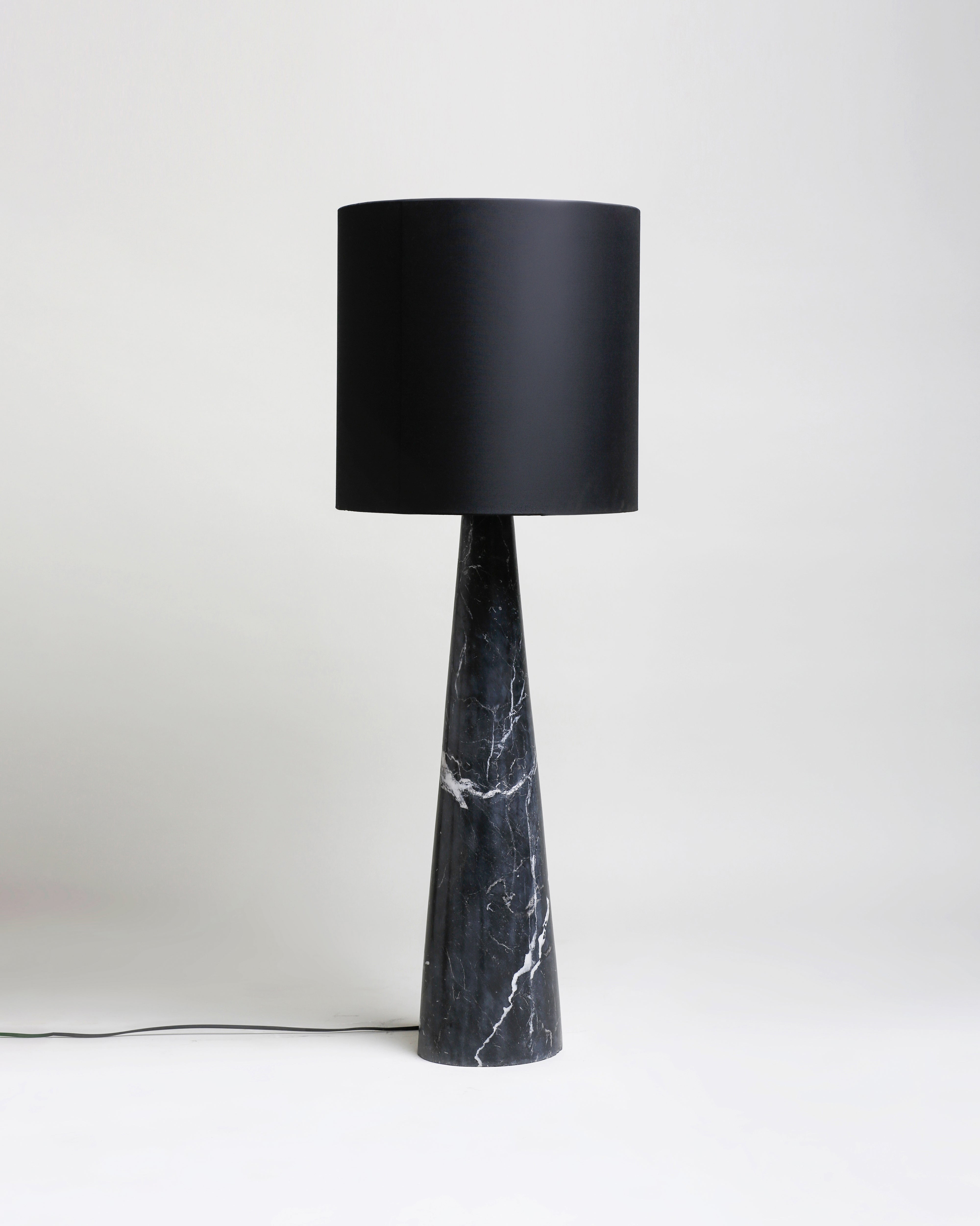FL11 Floor Lamp, Black Khenifra marble - Black