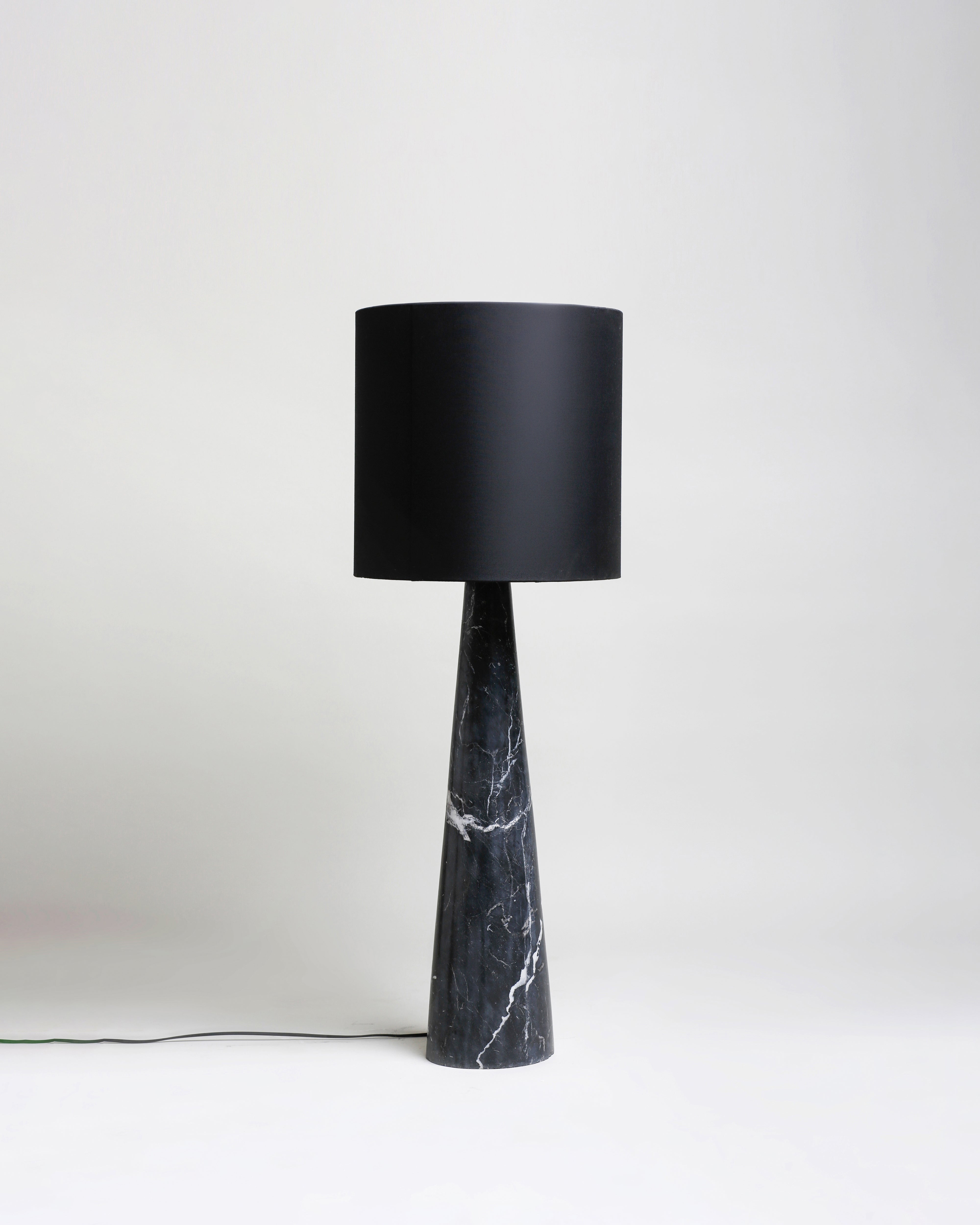FL11 Floor Lamp, Black Khenifra marble - Black