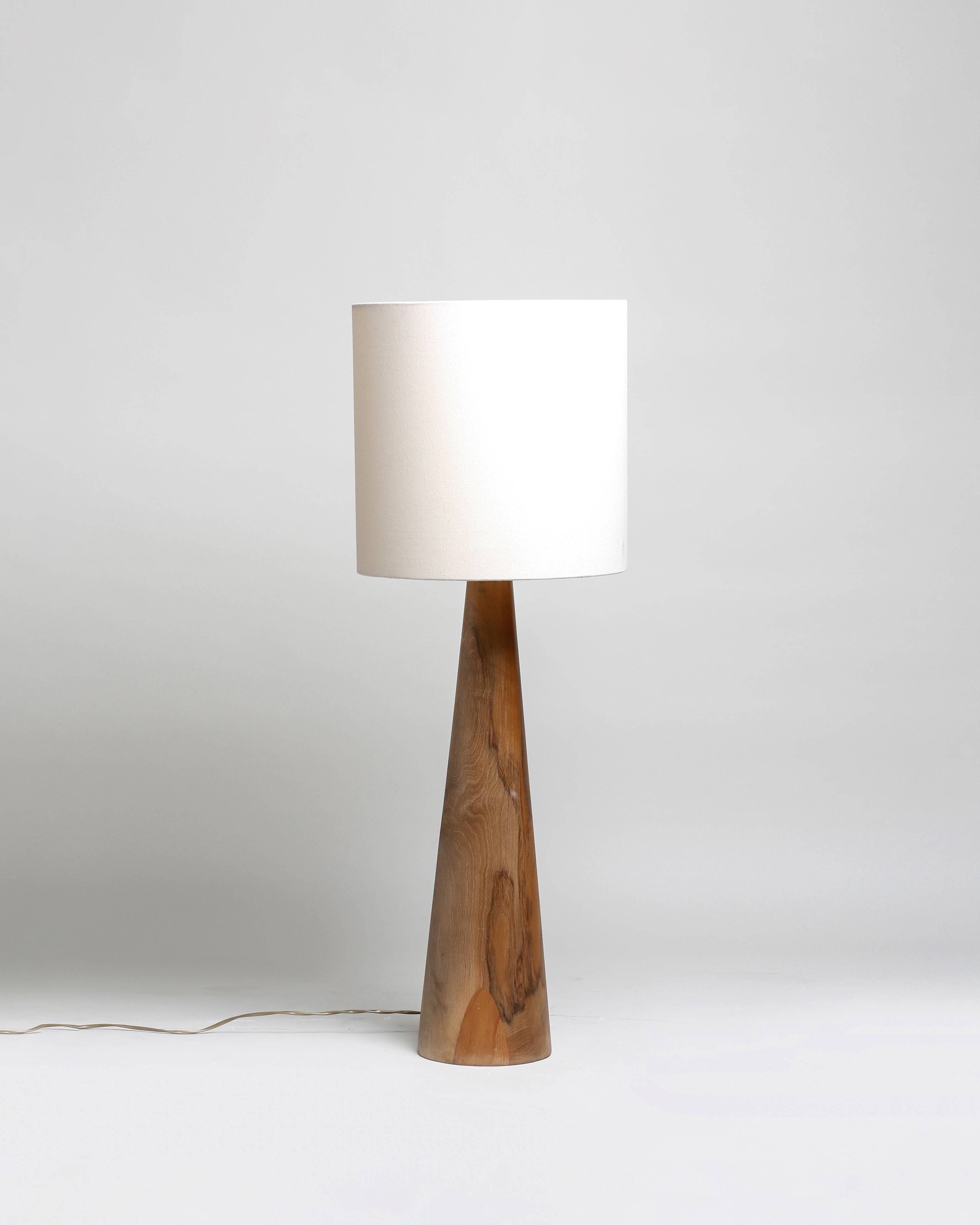 FL 11 Floor Lamp, Walnut Wood - White