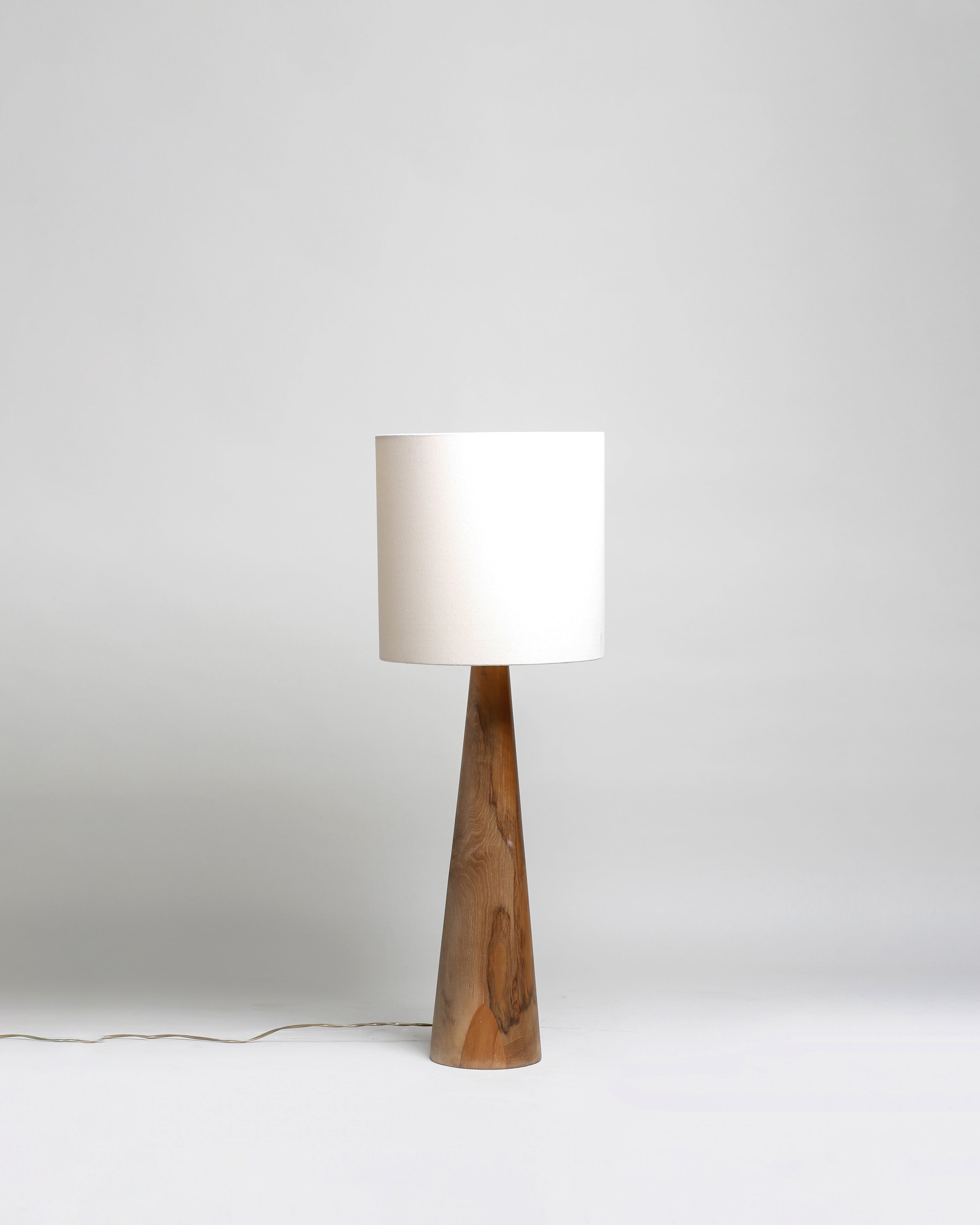 FL 11 Floor Lamp, Walnut Wood - White