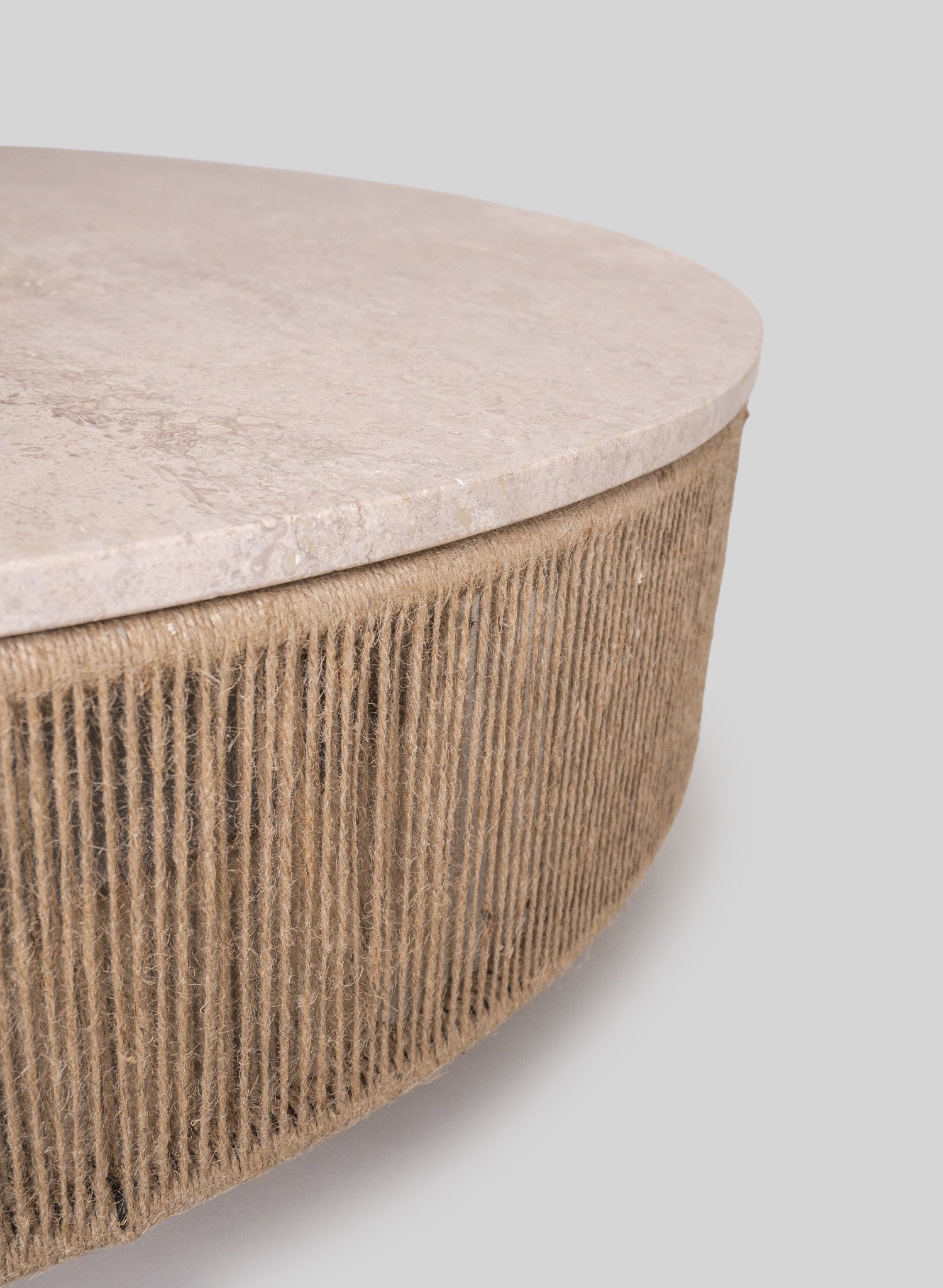 Jute Coffee Table, Travertine - Jute
