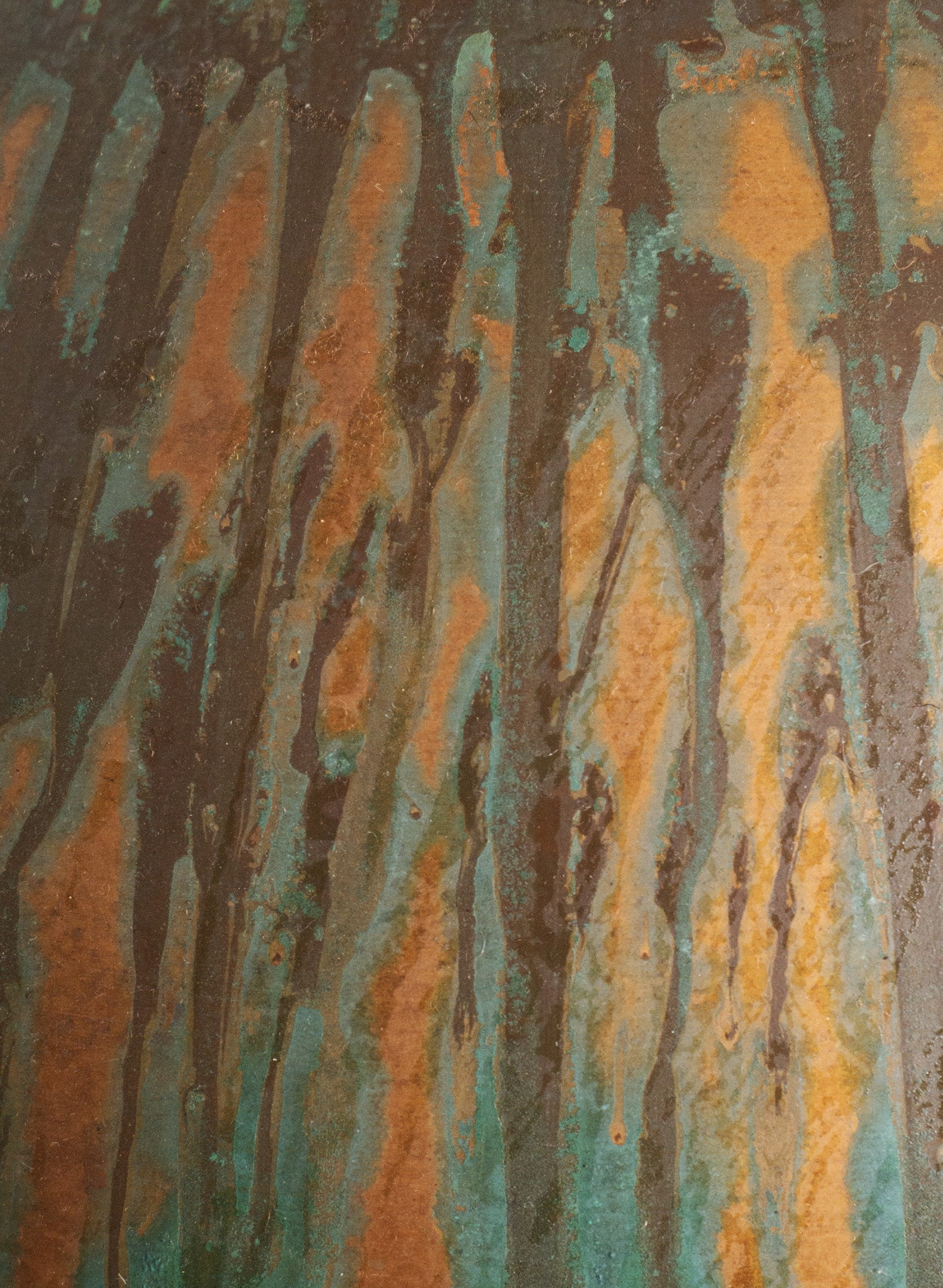 Mushroom Copper Lamp, Patina