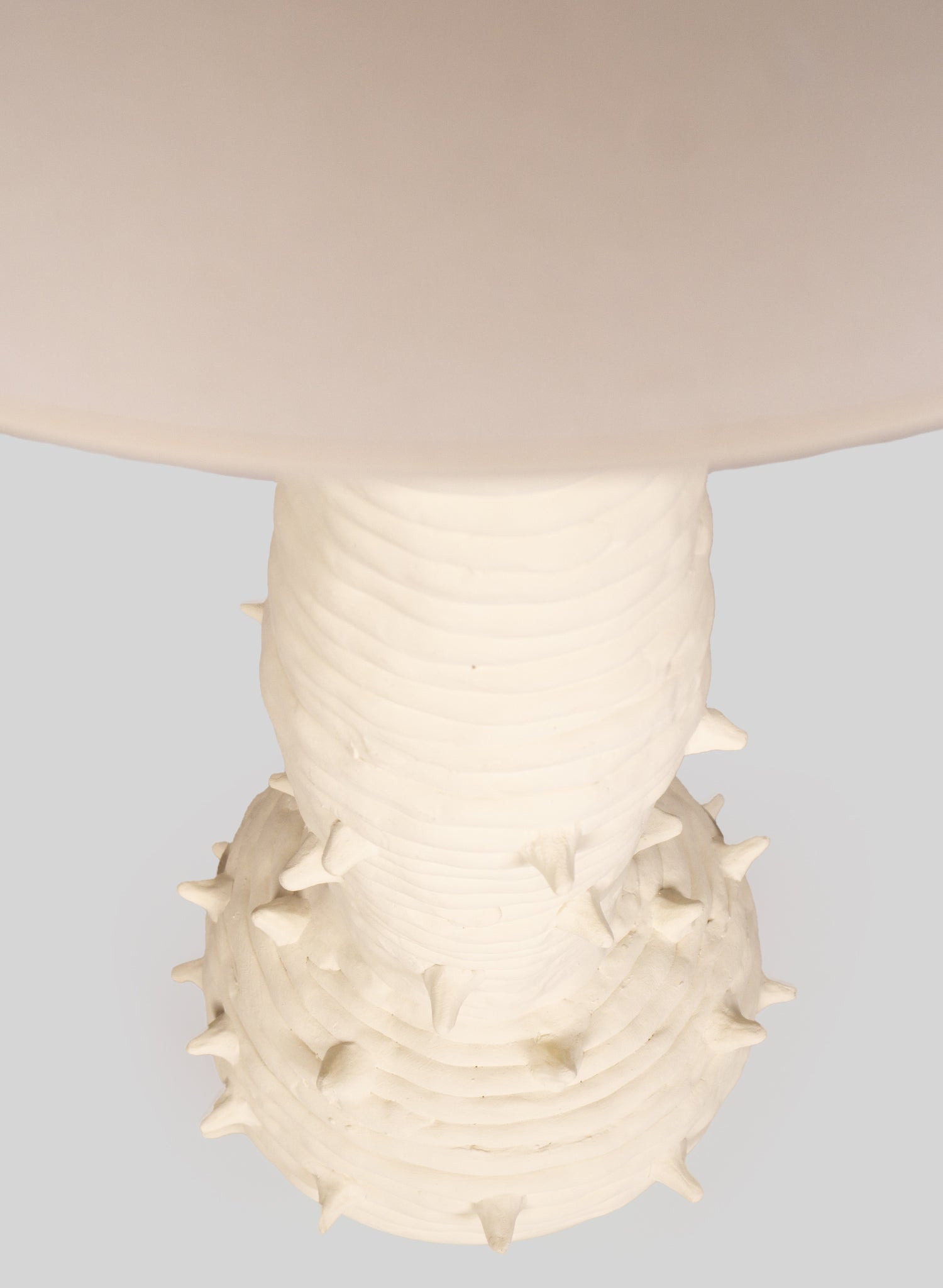 Sculptural Floor Lamp H130 cm, White Plaster - White