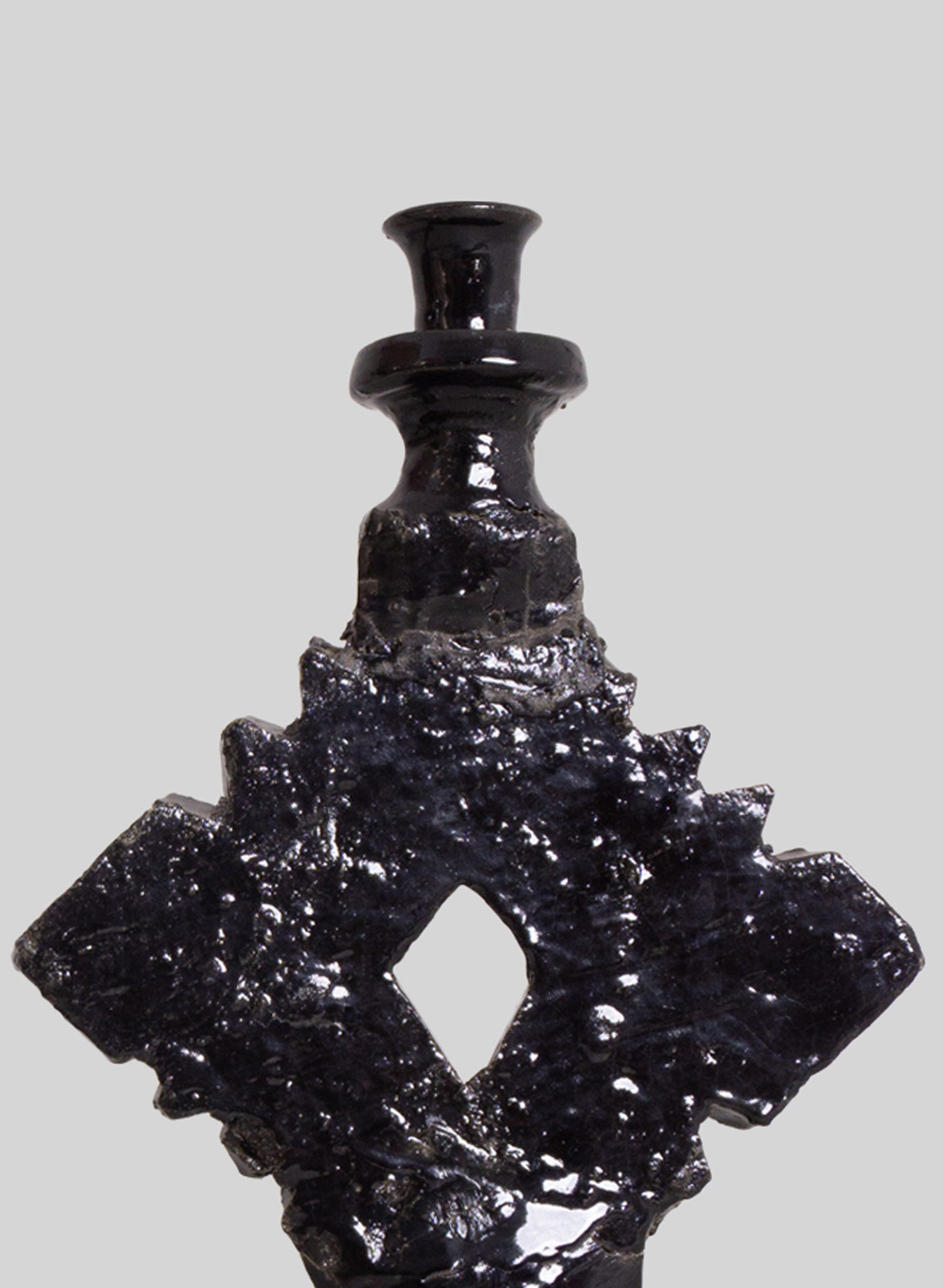 Tamegroute Diamond Candle Holder H42 cm, Black