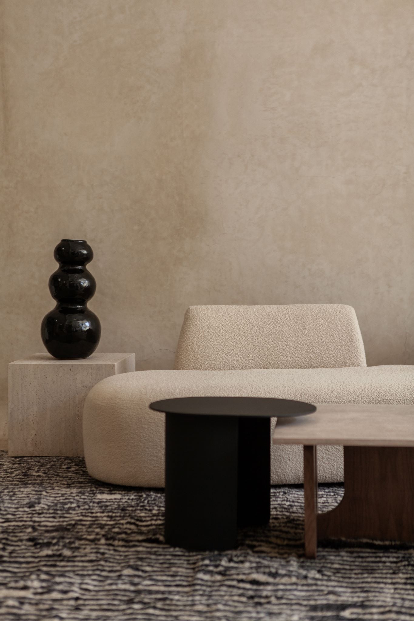 Midnight Wool Rug 300x400 cm, Natural wool-Midnight black