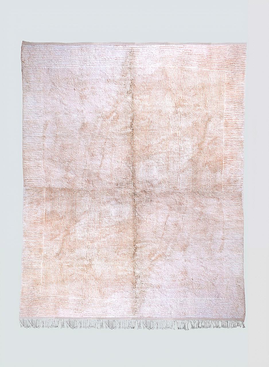 Blush Wool Rug 350x450 cm, Natural wool-Dusty rose