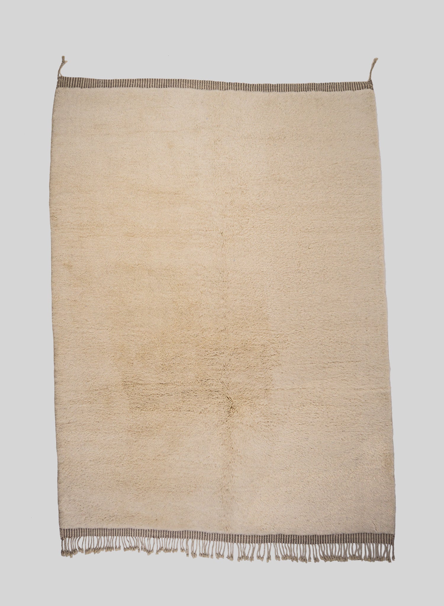 Tiziri Wool Rug 250x350 cm, Natural wool-Olive leaf