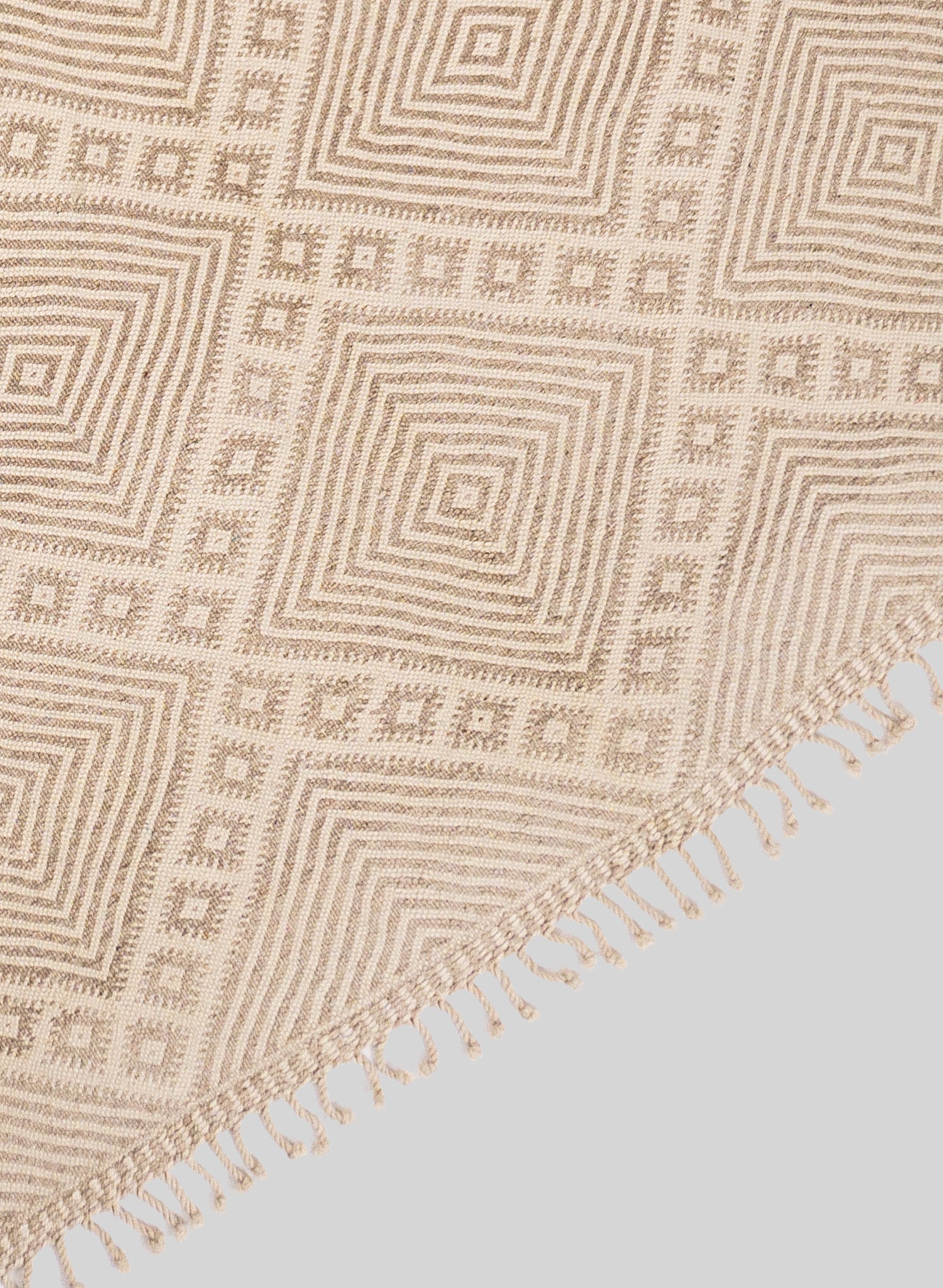 Mist Zanafi Wool Rug 250x350 cm, Natural wool-Light taupe
