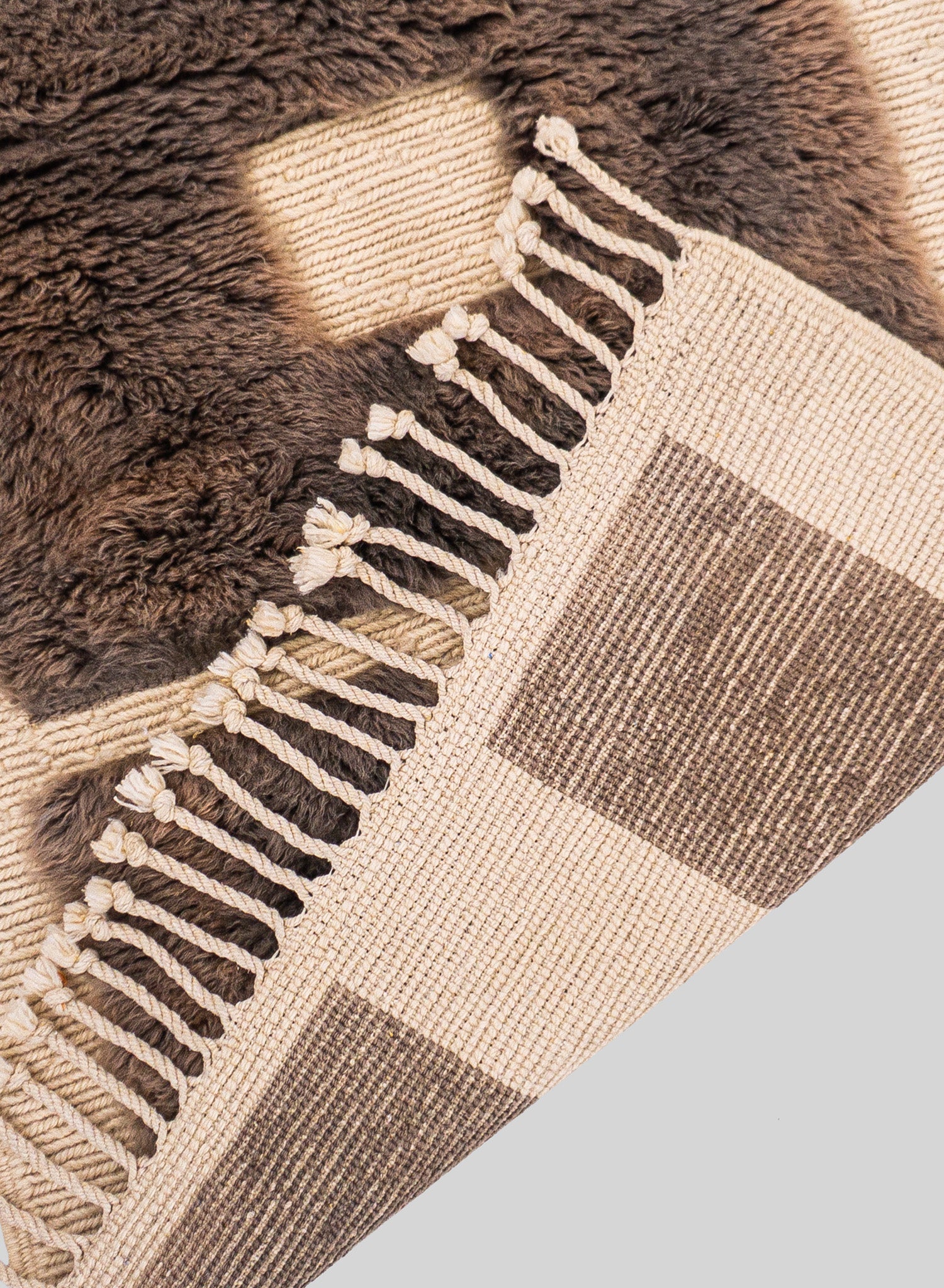 Tasurt Wool Runner 335x80 cm, Natural wool-Pebble