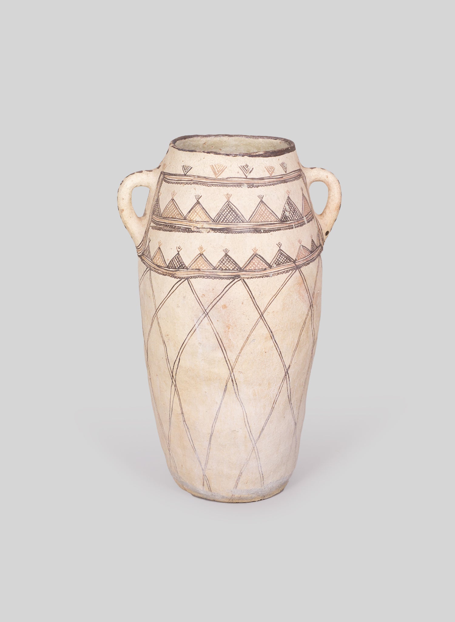 Berbere Clay Floor Vase, Natural terracotta