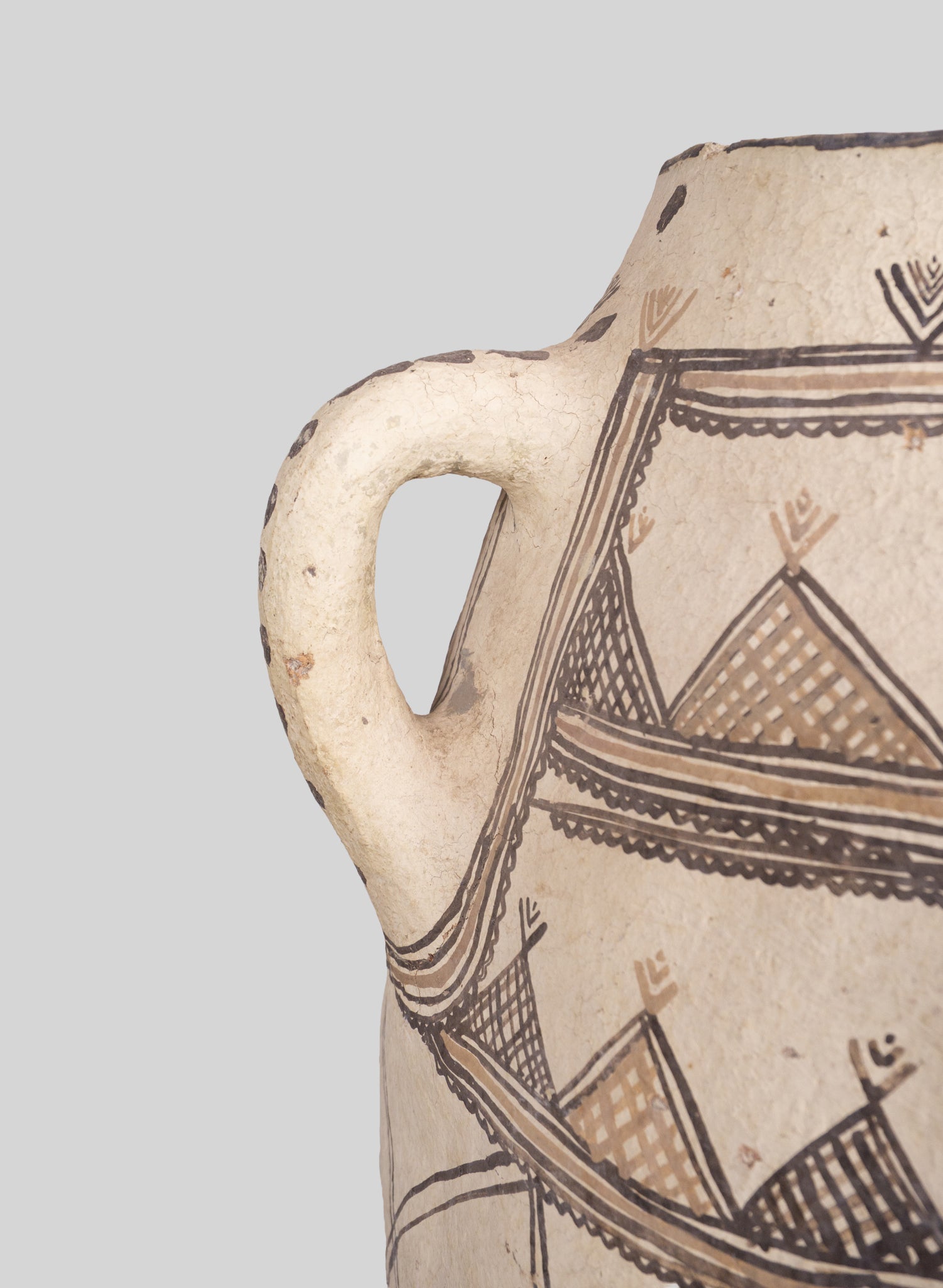 Berbere Clay Floor Vase, Natural terracotta