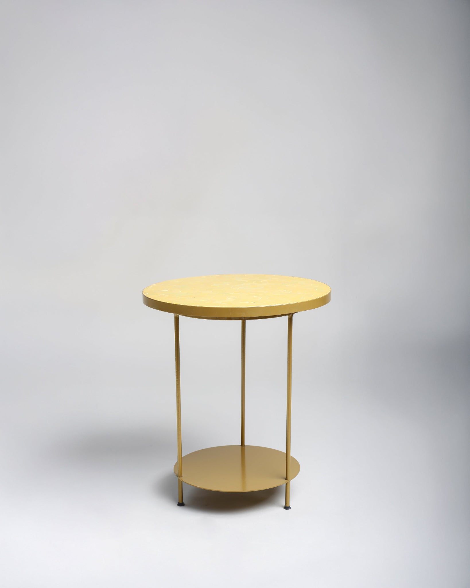Ligna Disc Mono Side Table, Marrakech Yellow