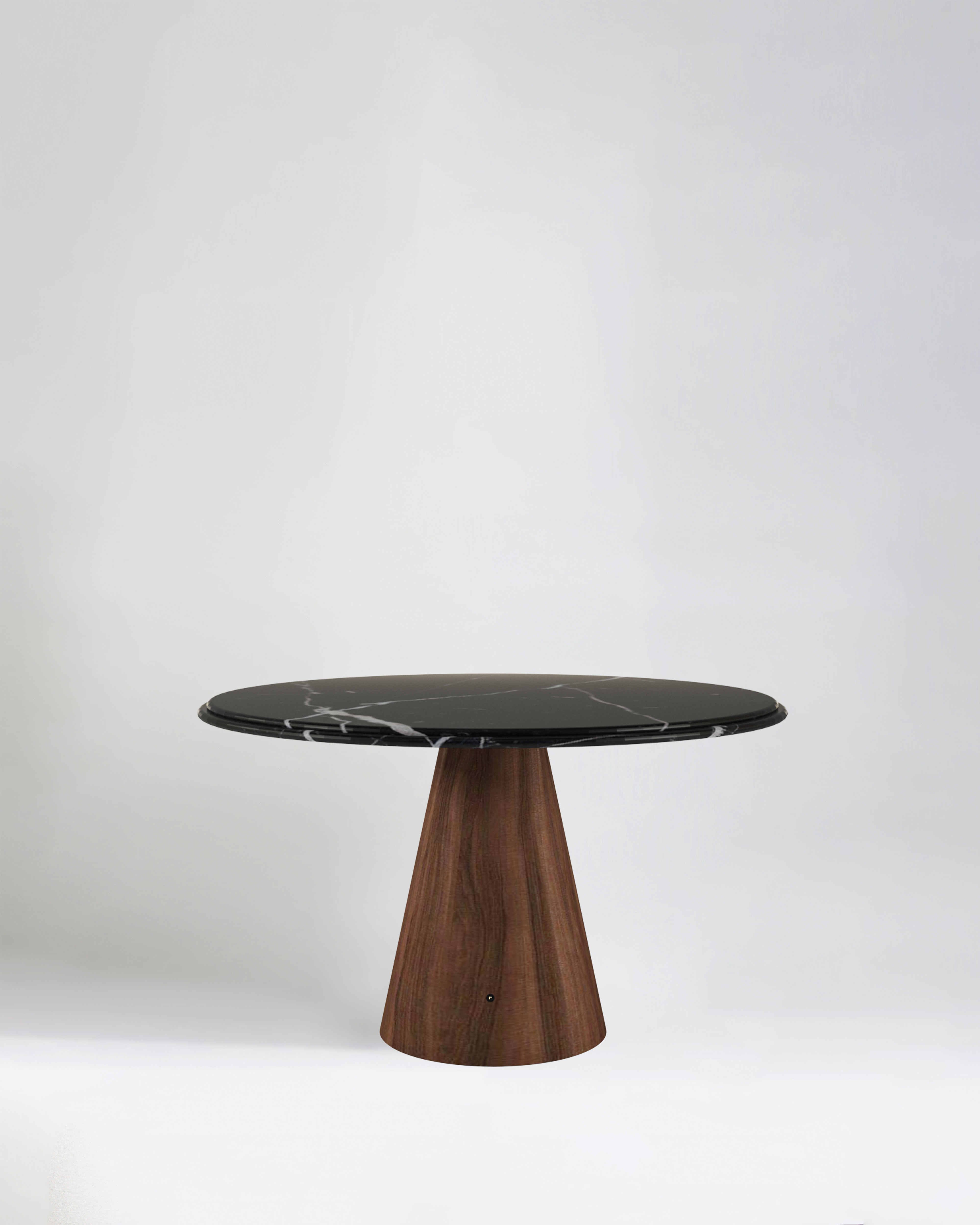 TD 11 Dining Table, Black marble - Walnut wood