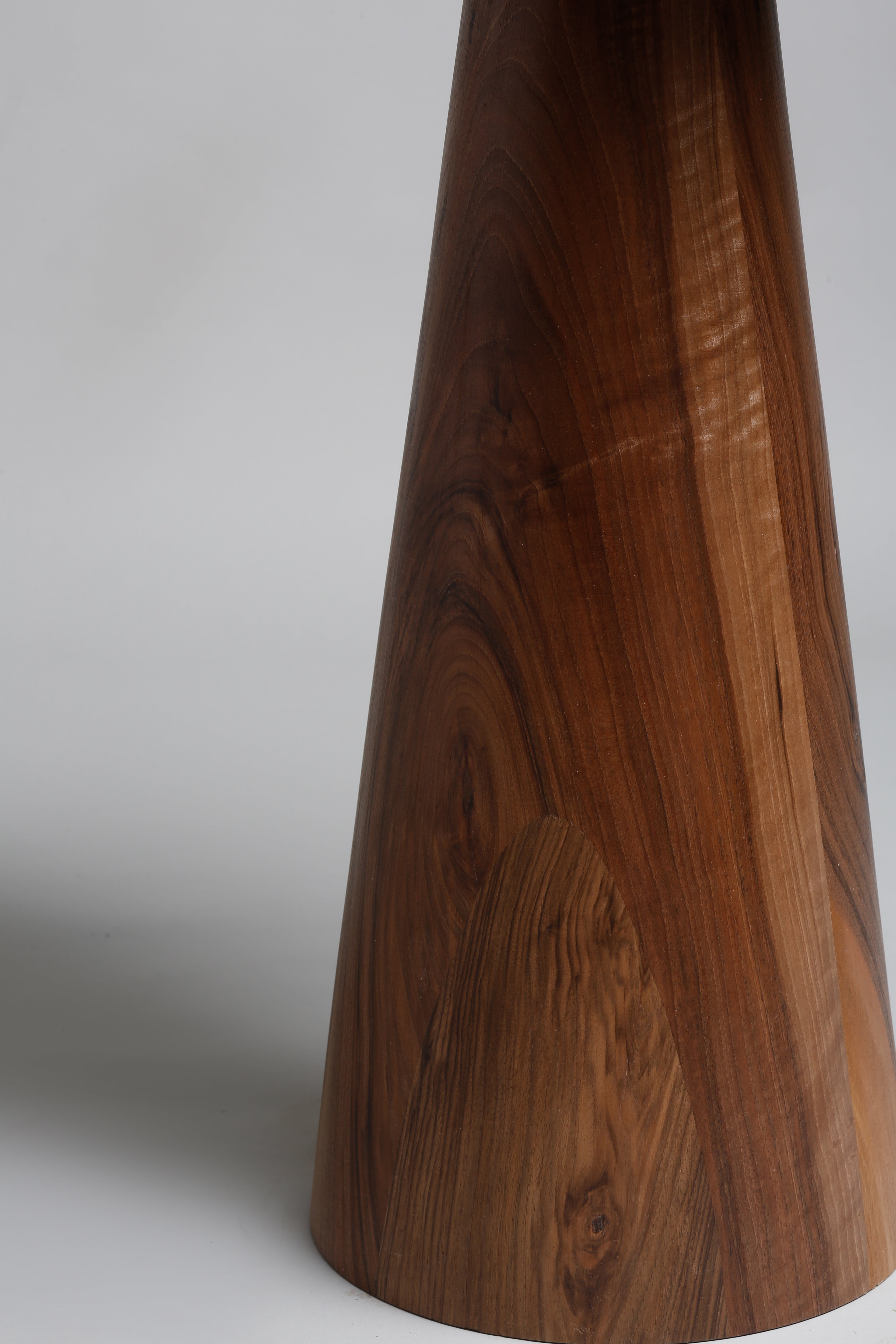 TS 11 Side Table, Green Forest Marble - Walnut wood