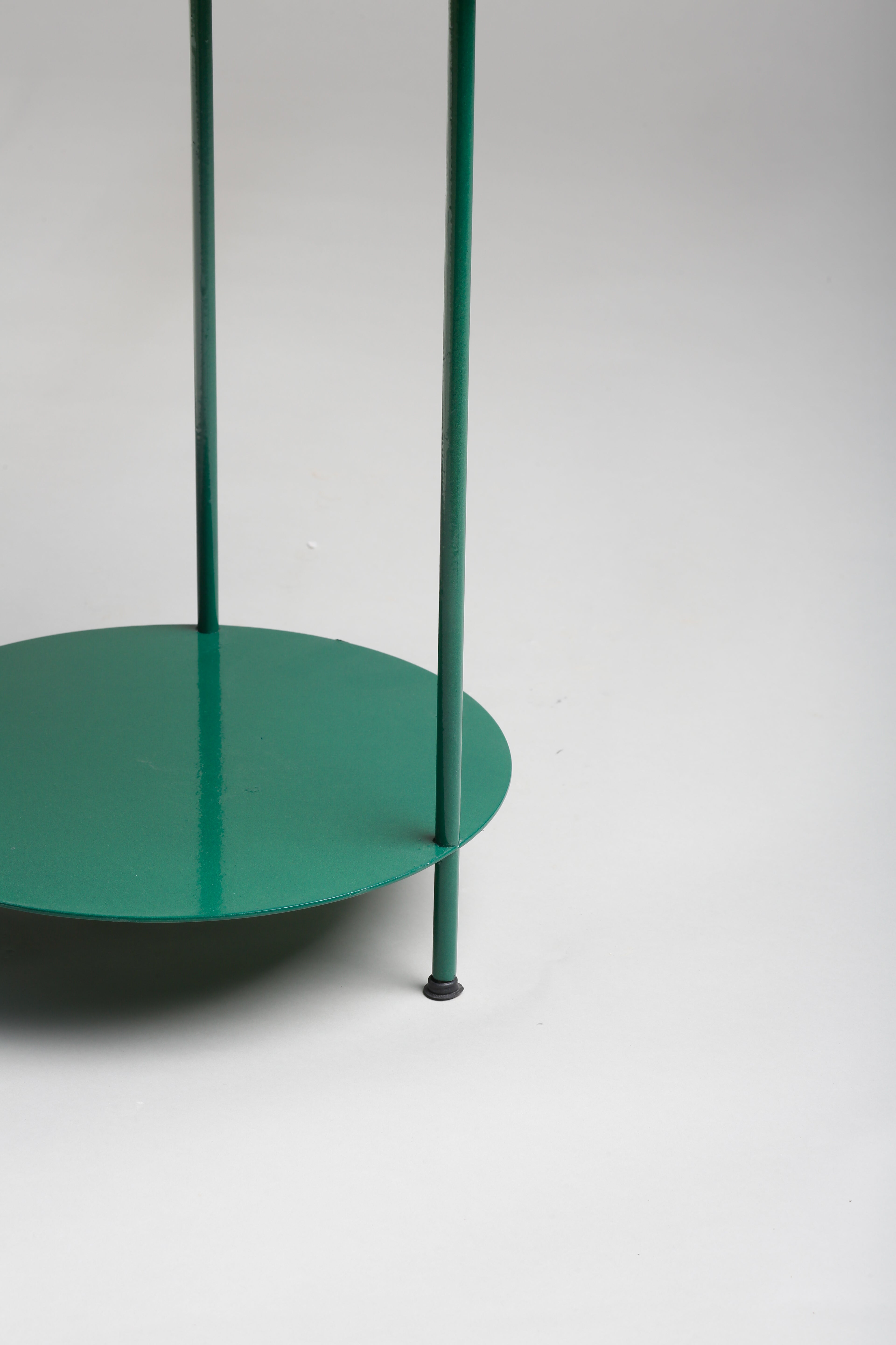 Ligna Disc Mono Side Table, Green pine