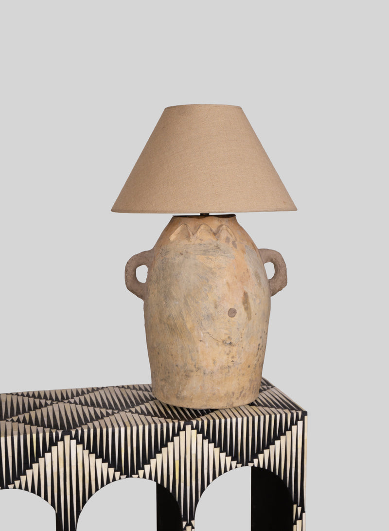 Berber Clay Table Lamp H85 cm, Natural – Cream