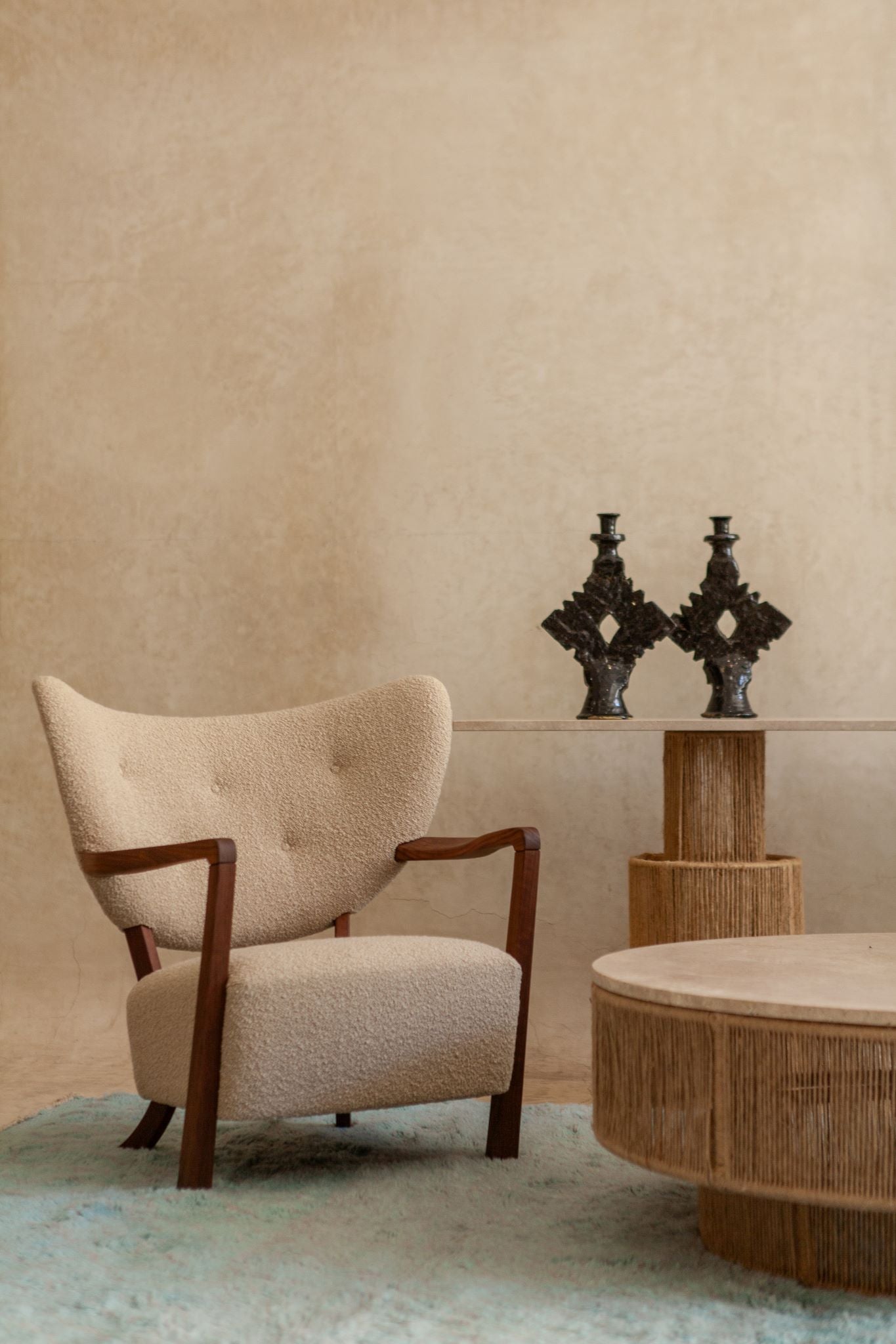 Tamegroute Diamond Candle Holder H42 cm, Black