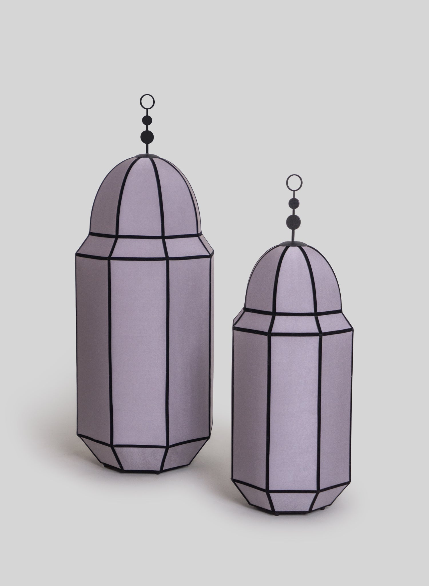 Wooden Frame Lantern Lamp, Blue