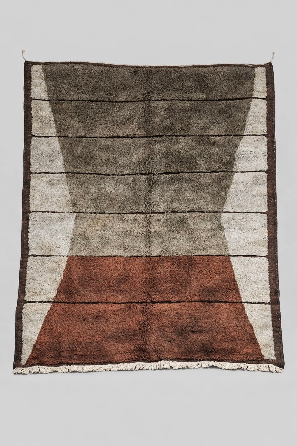 Canyon Wool Rug 320x420 cm, Marsh-Brown-Light grey
