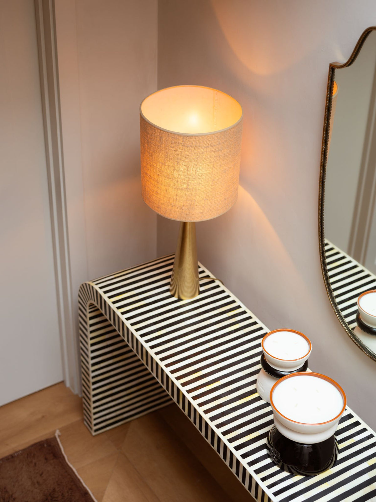 TL 11 Table Lamp, Brass - Jute