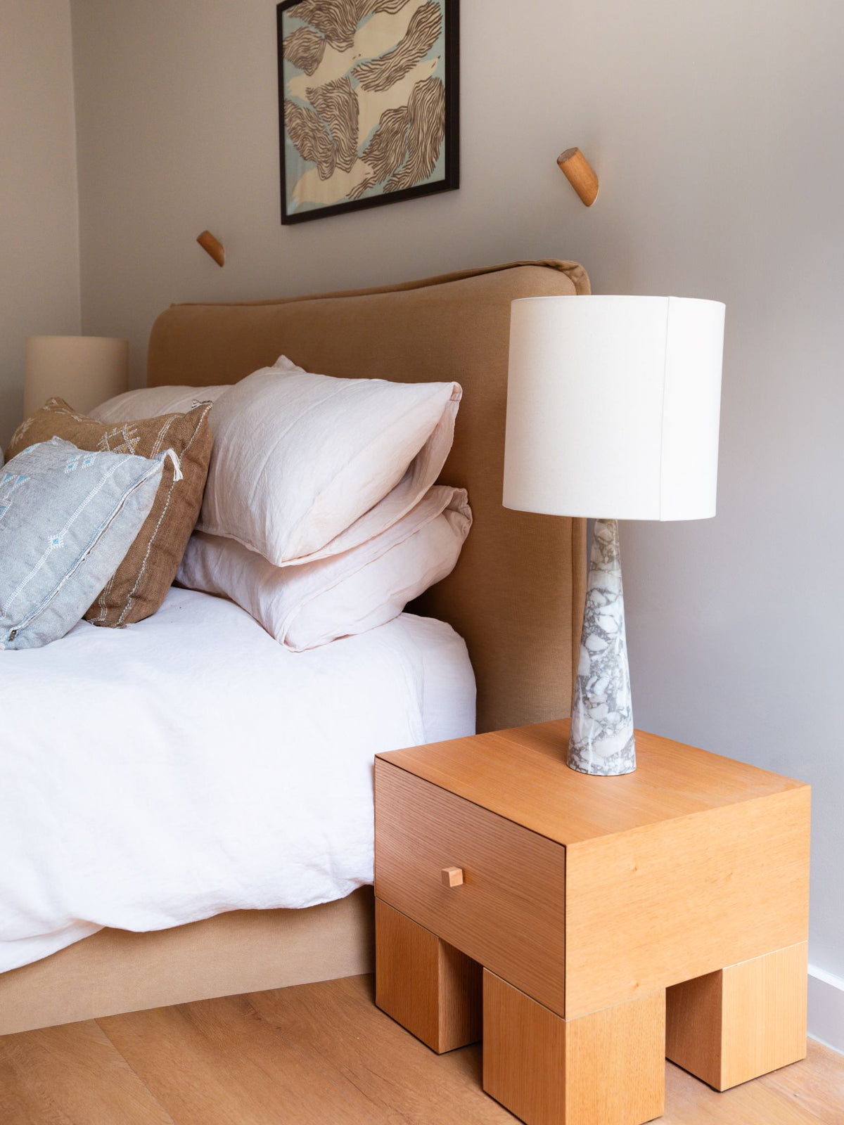 TL 11 Table Lamp, Grey Zayane marble - White