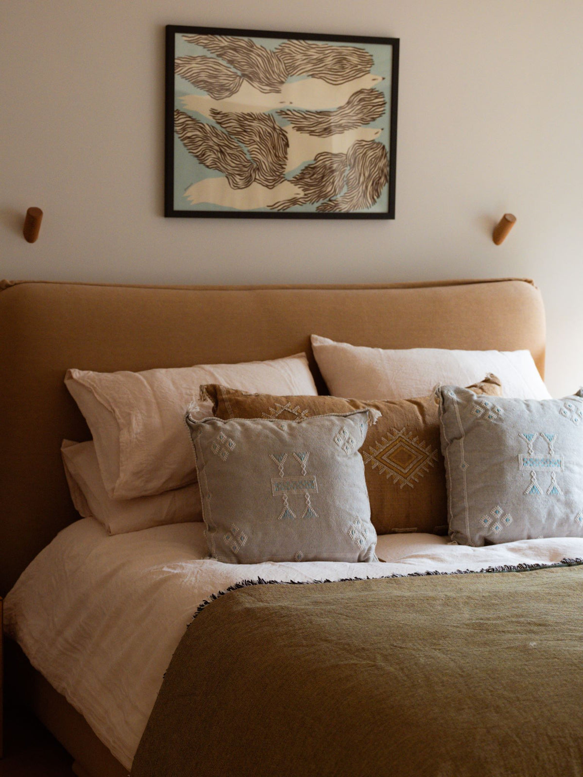Mist Sabra Cushion 50x50 cm, Blue-Grey
