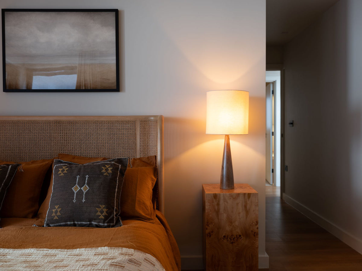 TL 11 Table Lamp, Walnut wood - White