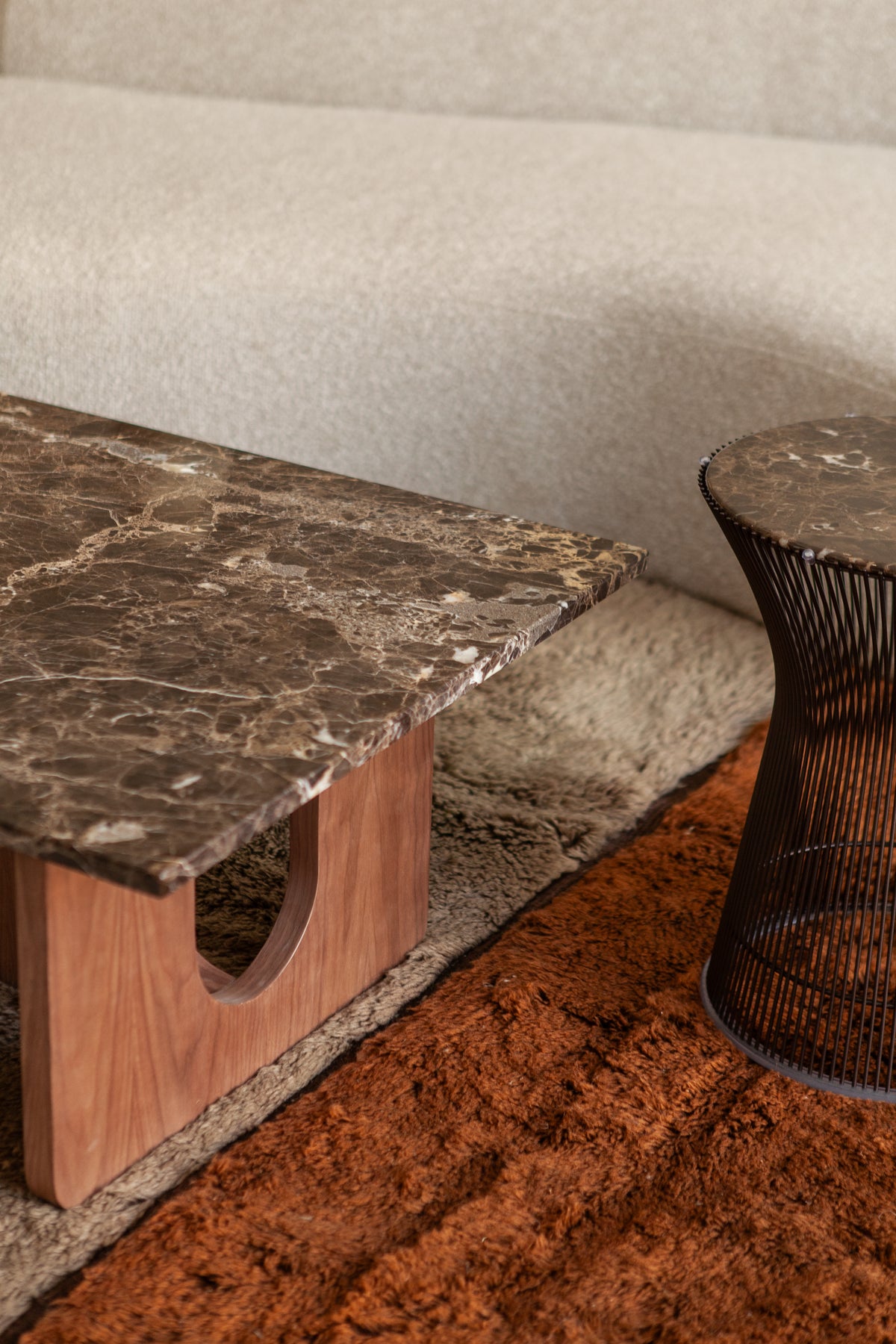 Siwa Coffee Table, Marble – Solid wood