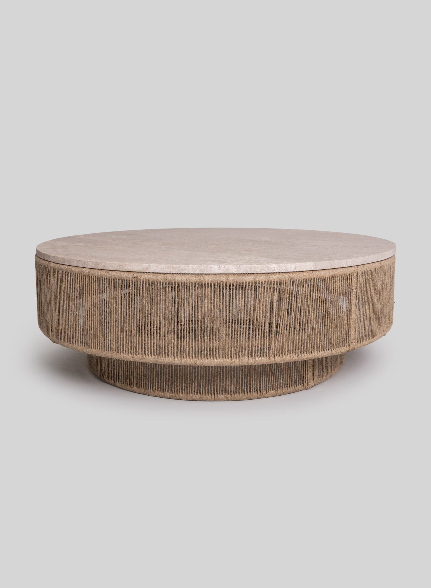 Jute Coffee Table, Travertine - Jute
