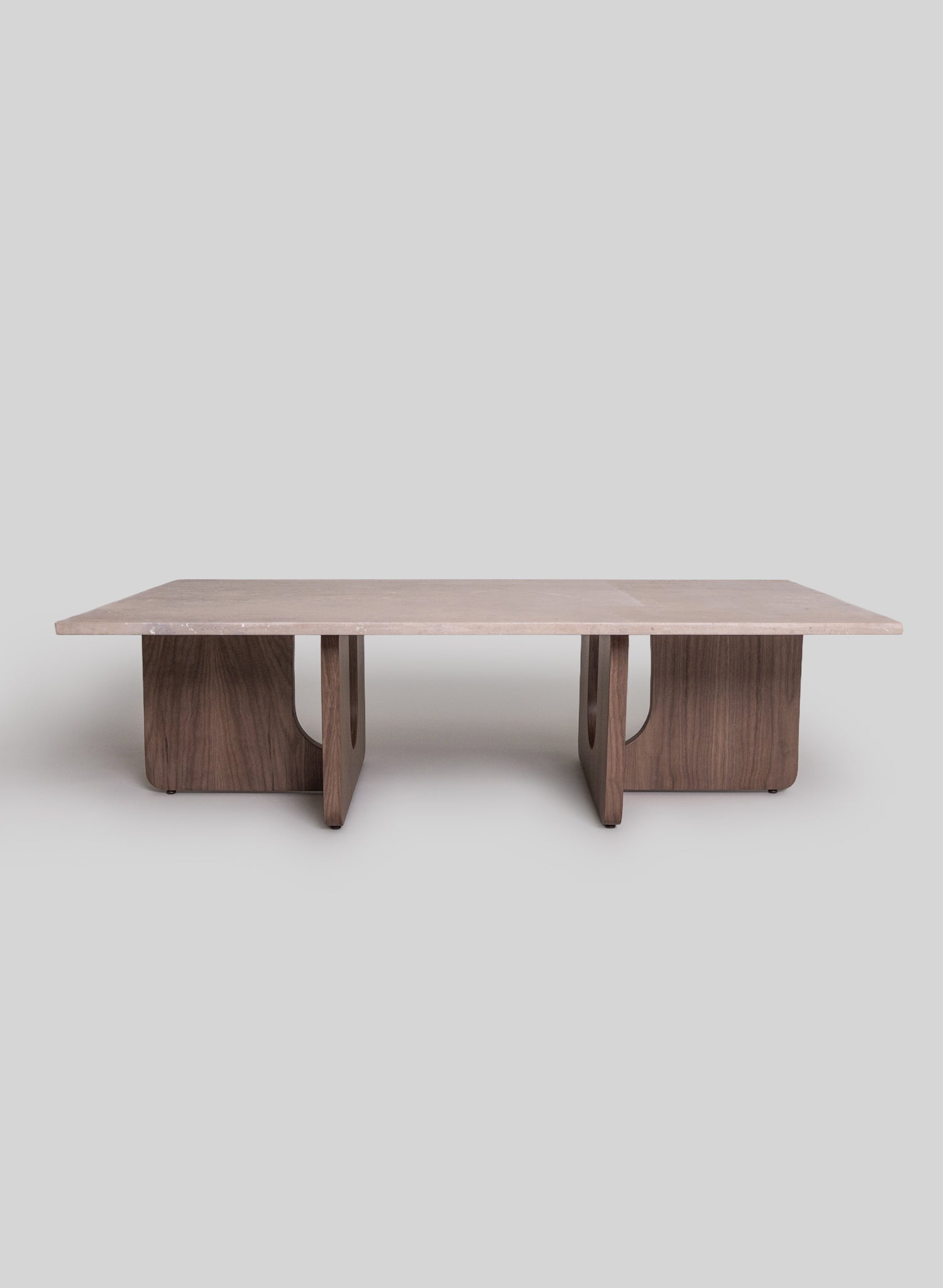 Siwa coffee table, Travertine - Solid wood