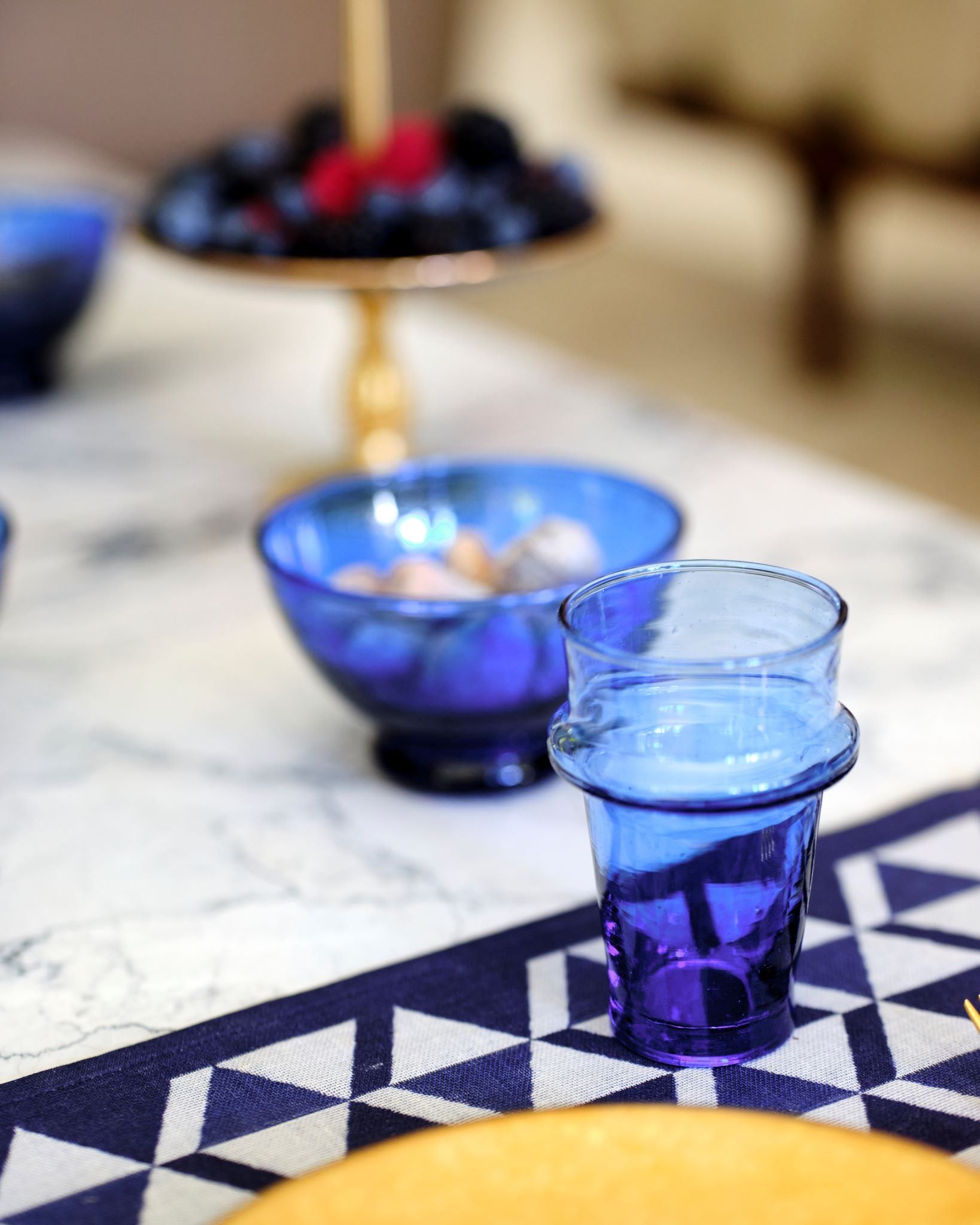 Tea Glass H10.5 Ø22 cl, Blue