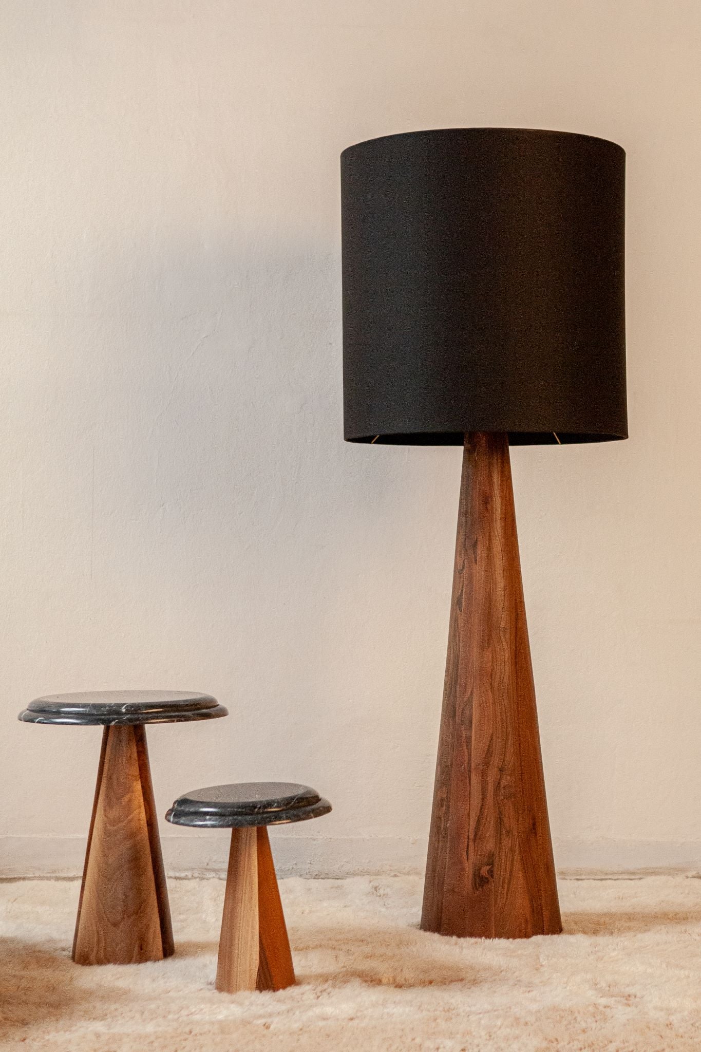 FL 11 Floor Lamp, Walnut wood - Black