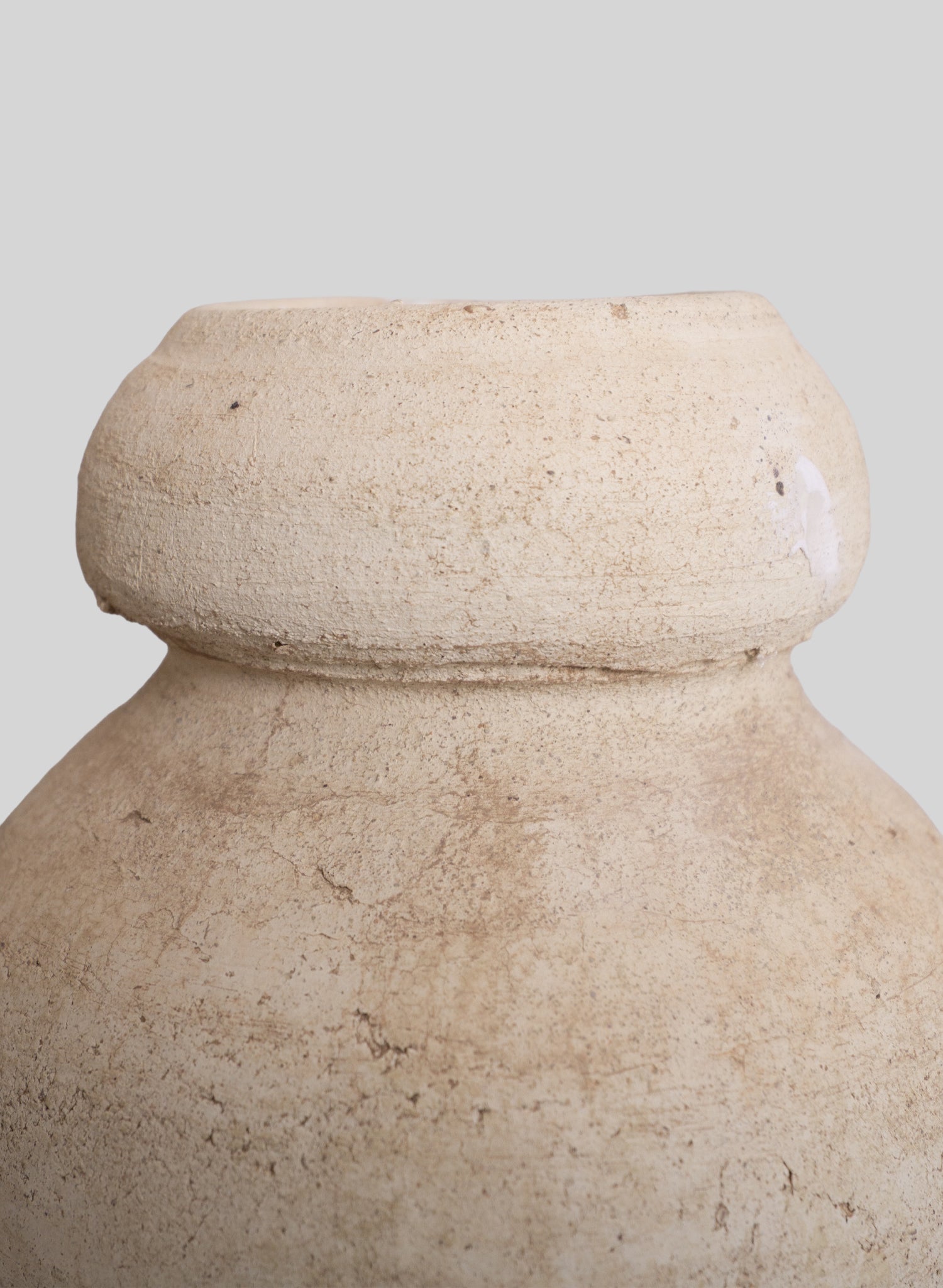 Tamegroute Round Sculptural Vase H50 cm, Unglazed