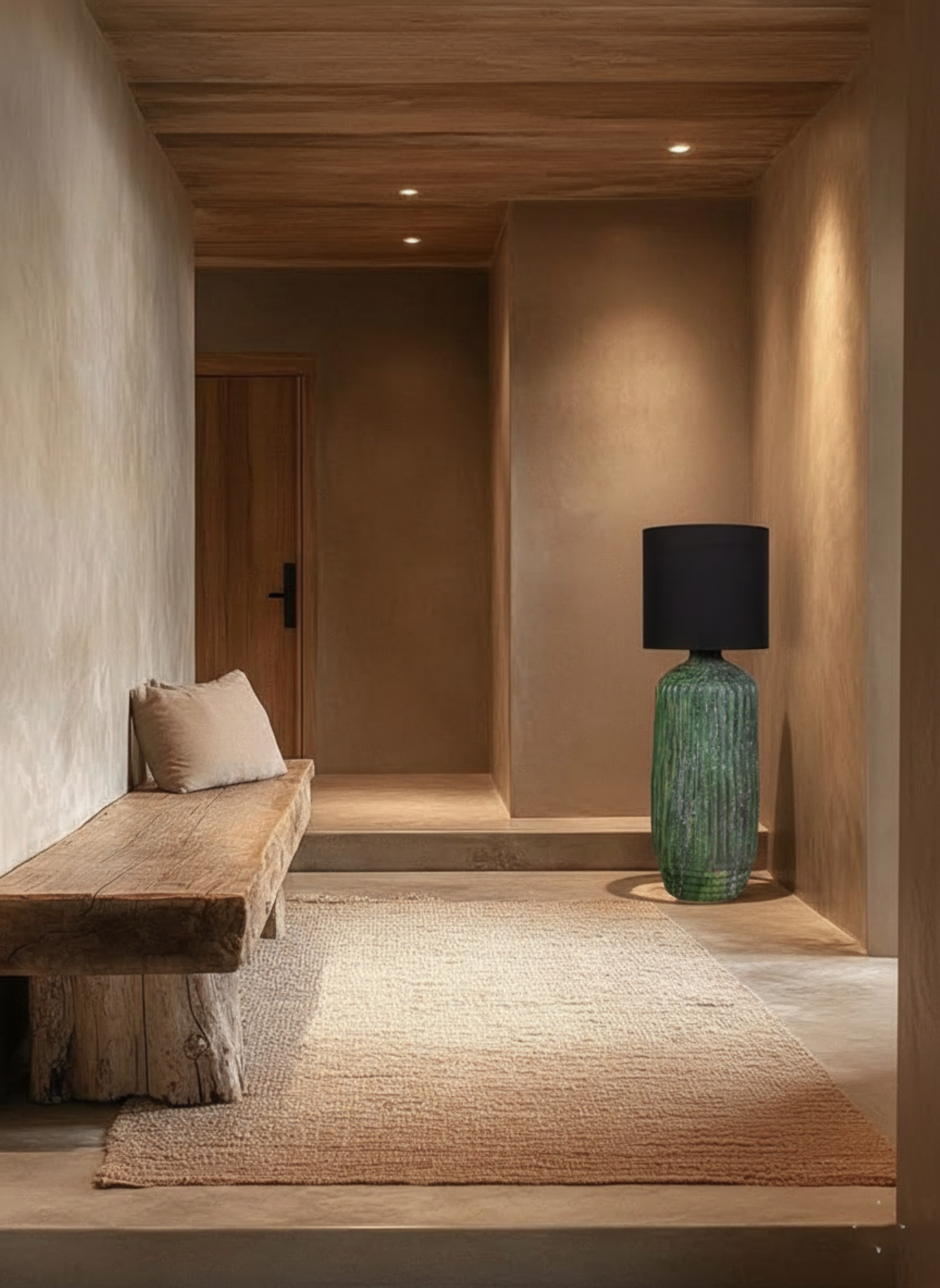 Tamegroute Floor Lamp H120 cm, Green - Black
