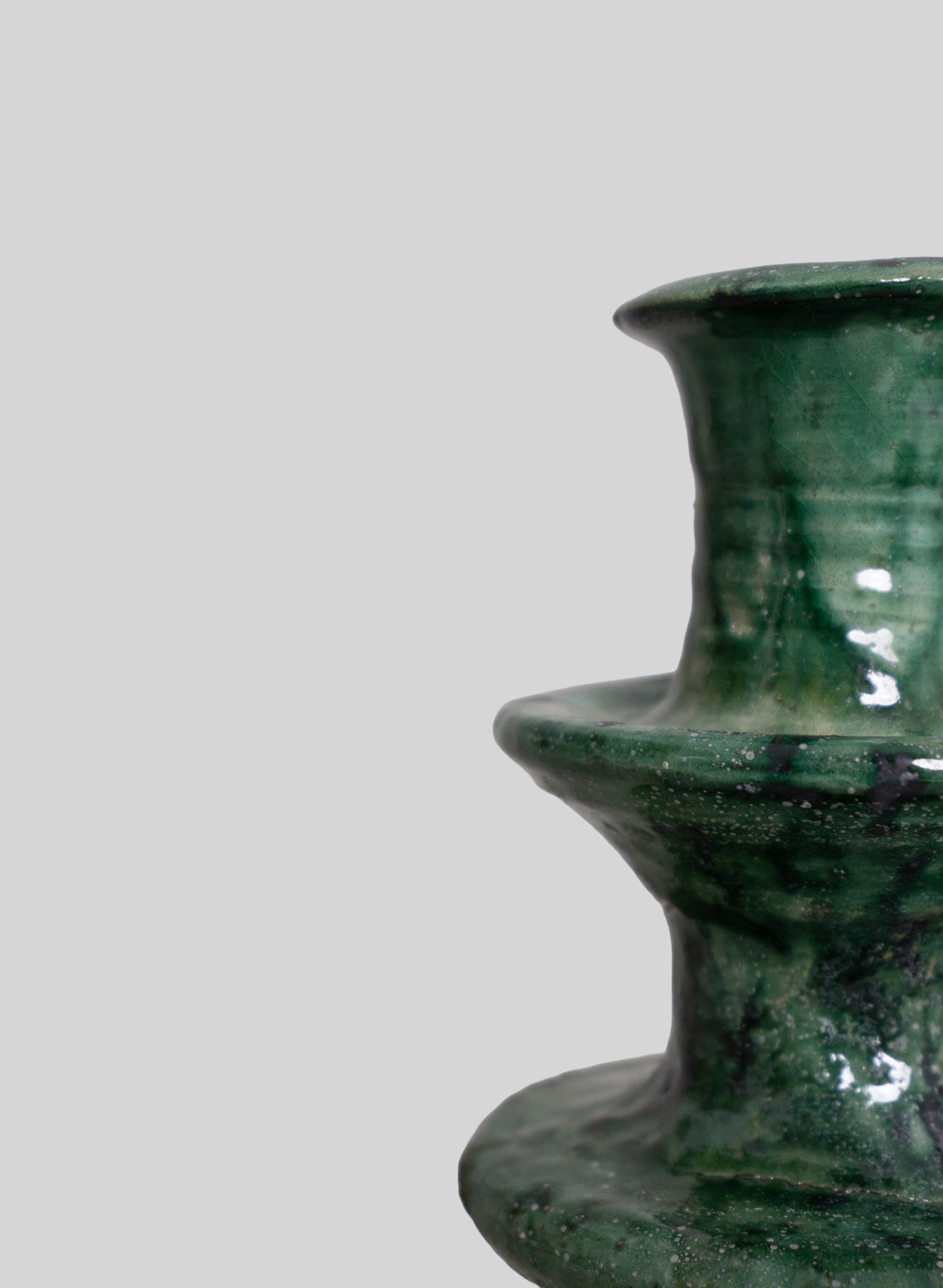 Classic Tamegroute Candle Holder, Green