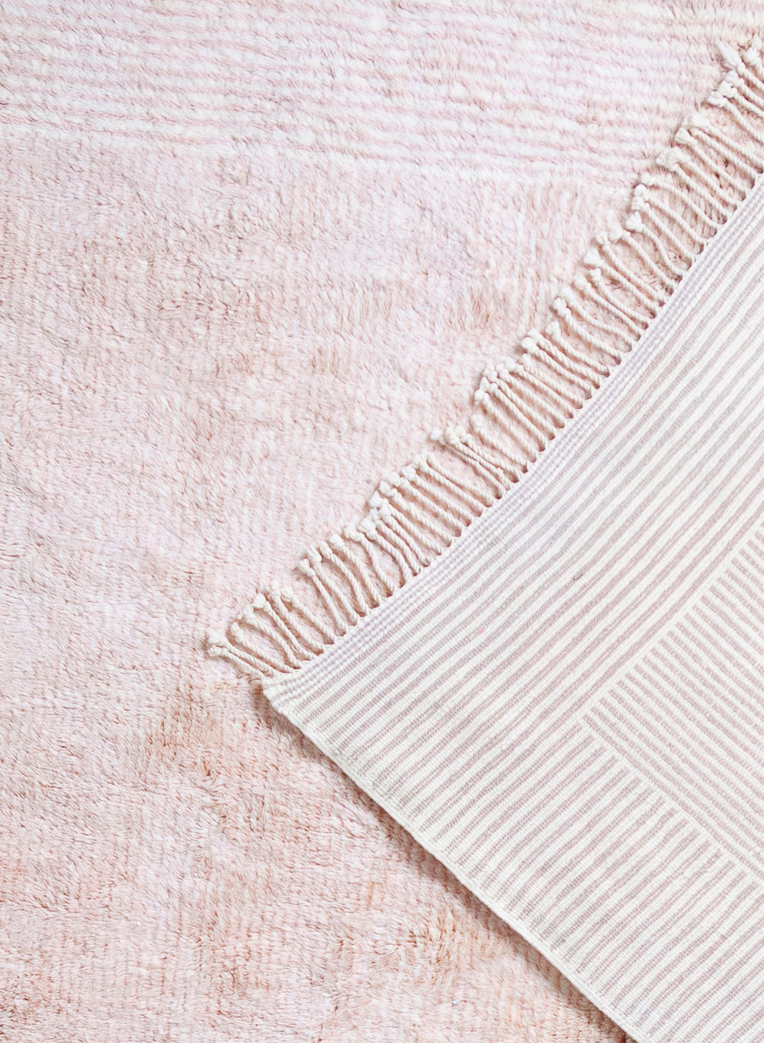 Blush Wool Rug 350x450 cm, Natural wool-Dusty rose