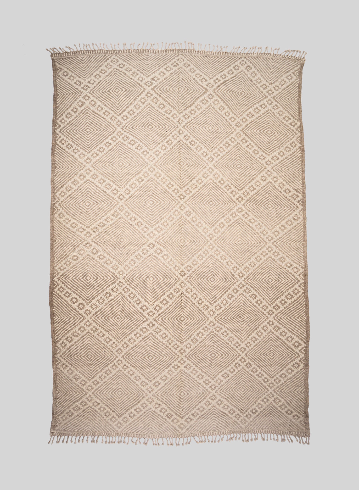Mist Zanafi Wool Rug 250x350 cm, Natural wool-Light taupe