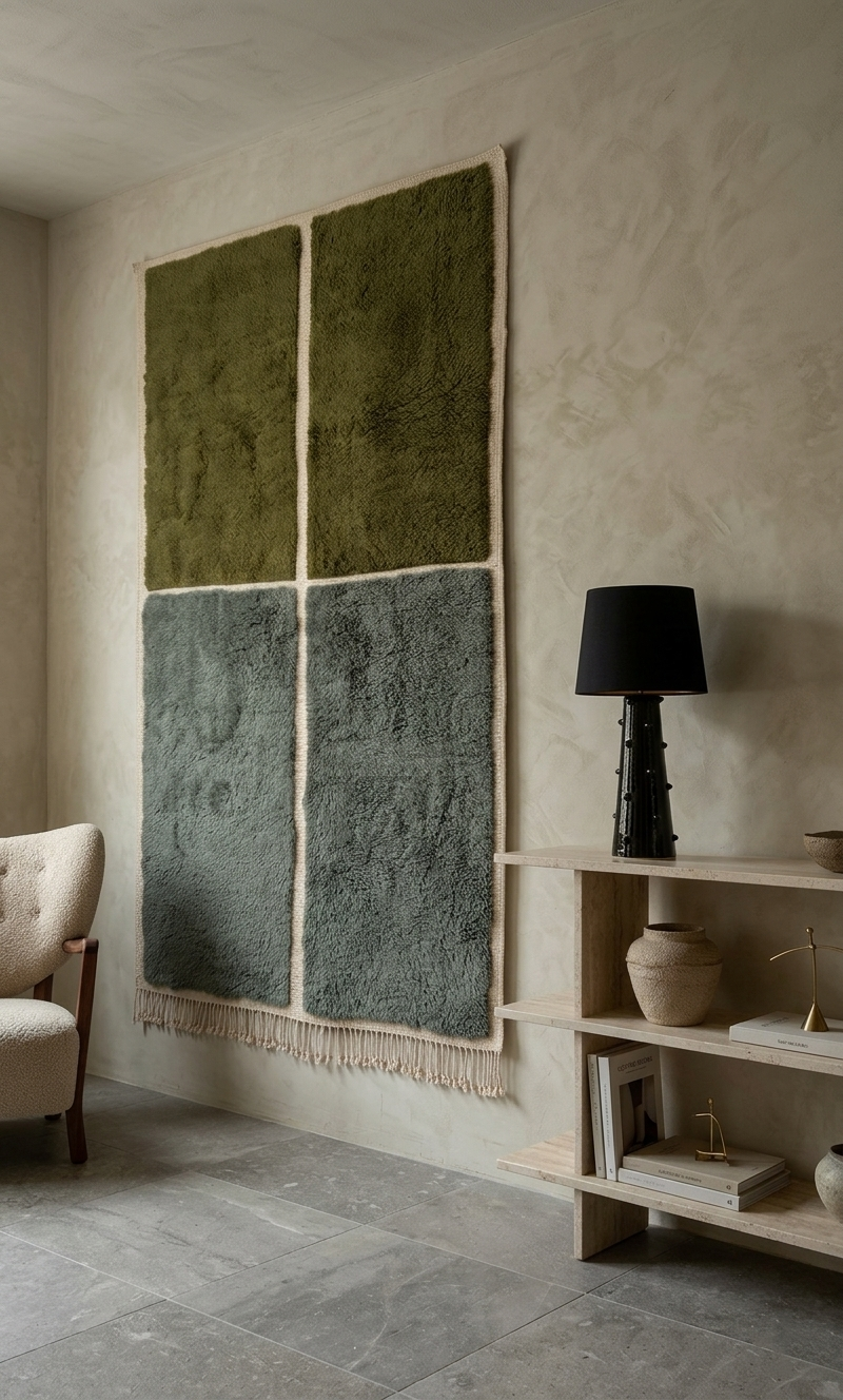 Oasis Wool Rug  180x280 cm, Sage green-Olive leaf