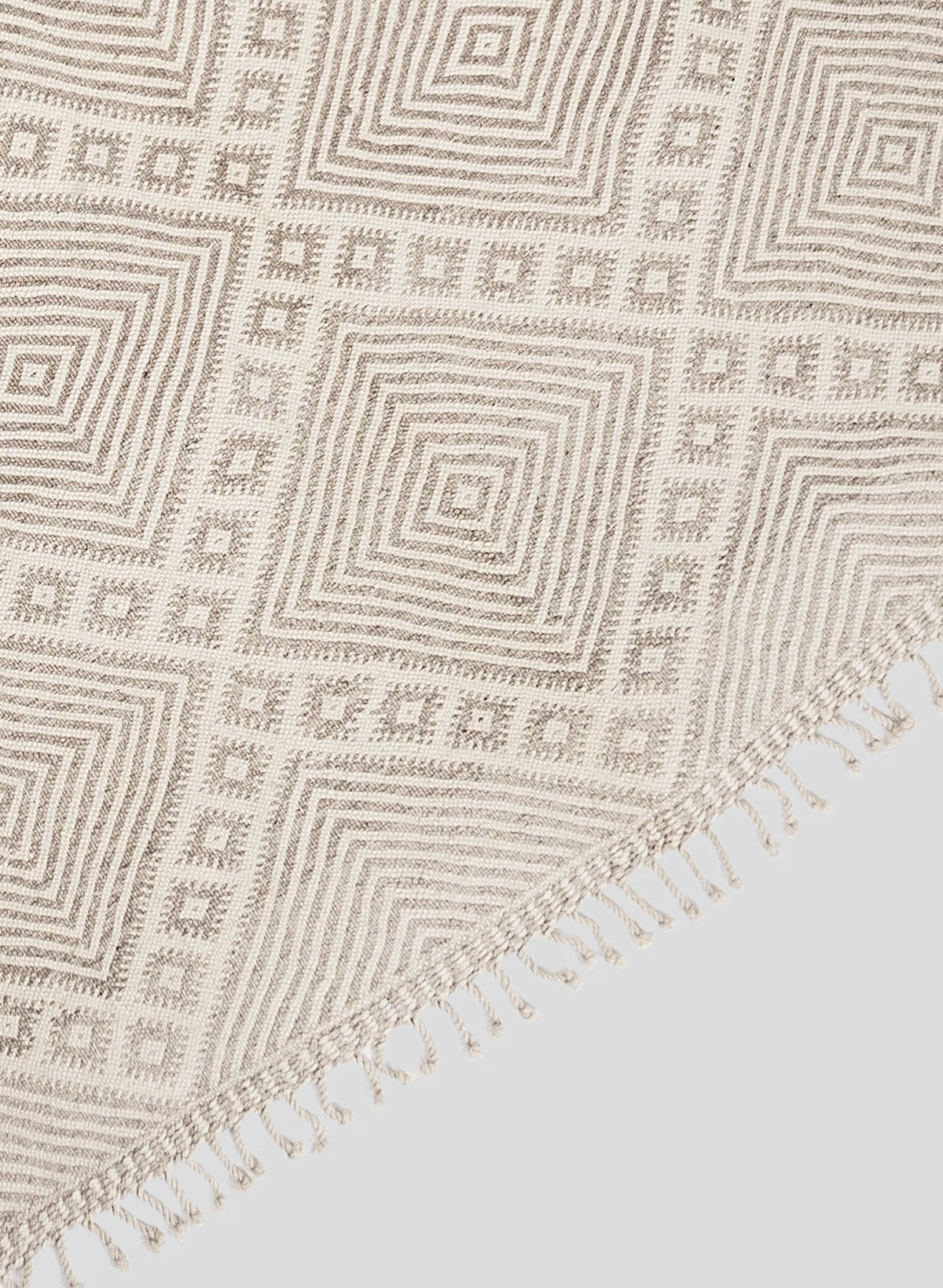 Mist Zanafi Wool Rug 250x350 cm, Natural wool-Light taupe