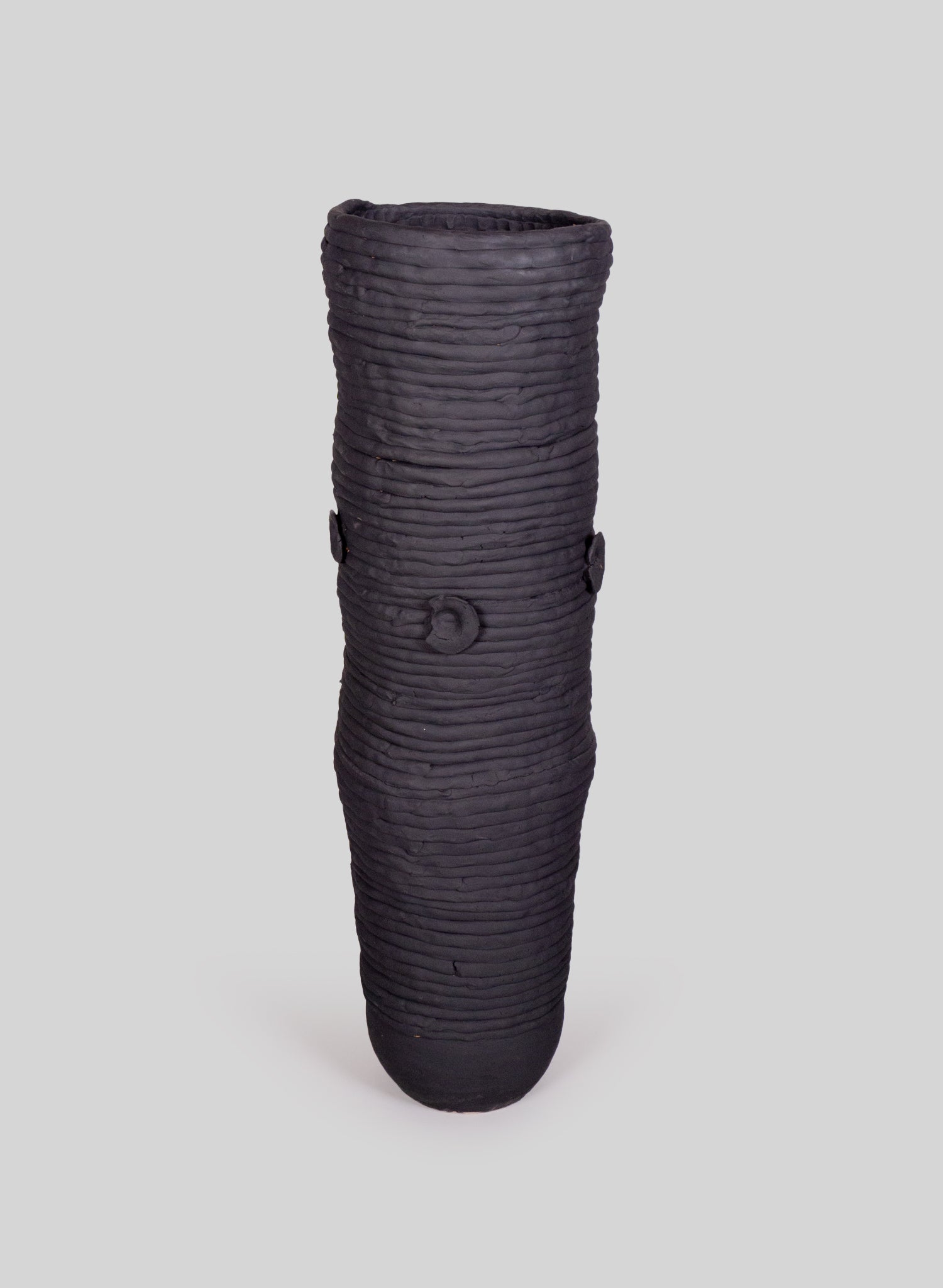 Plaster Floor Vase H125 cm, Black