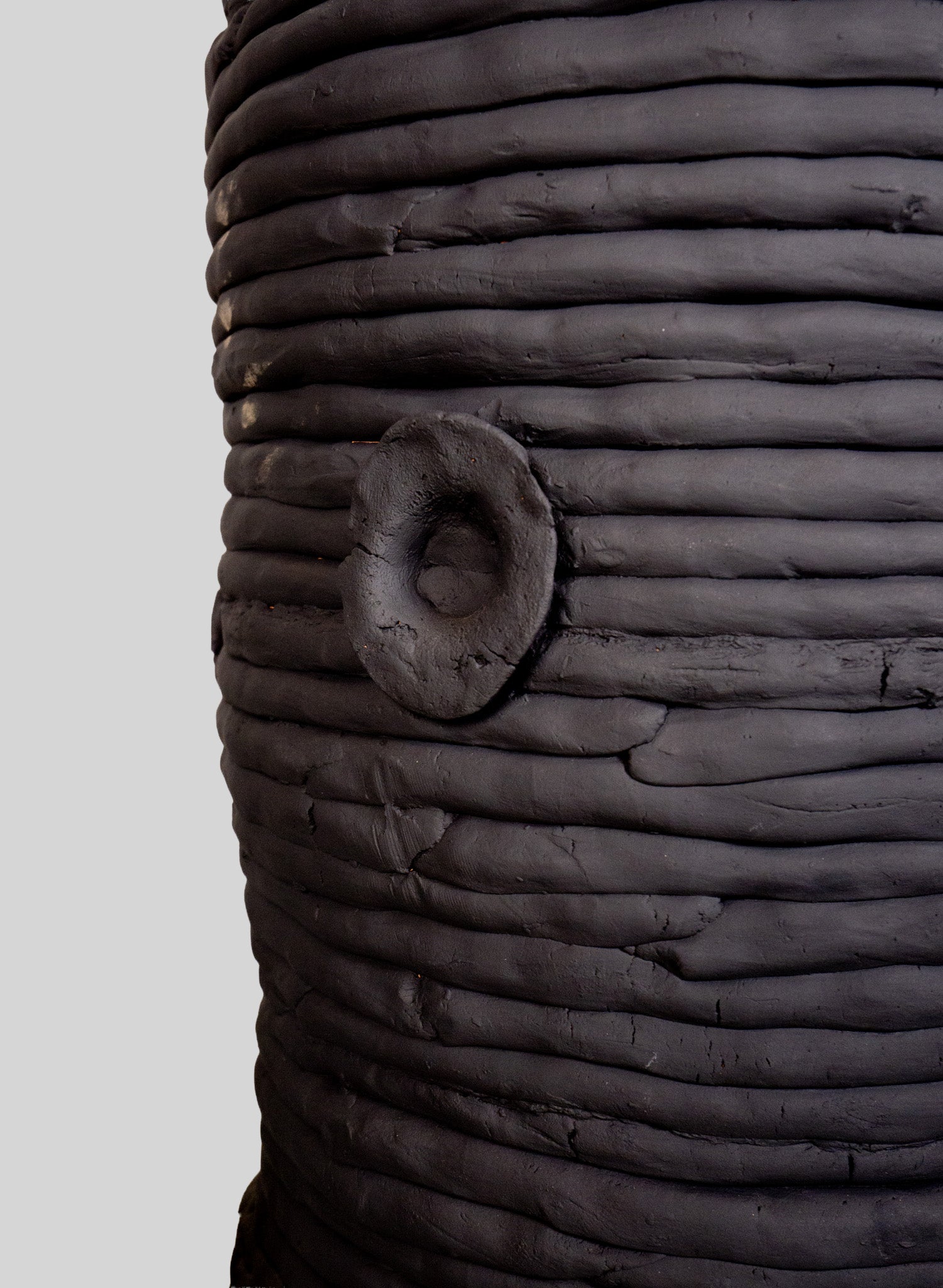 Plaster Floor Vase H125 cm, Black