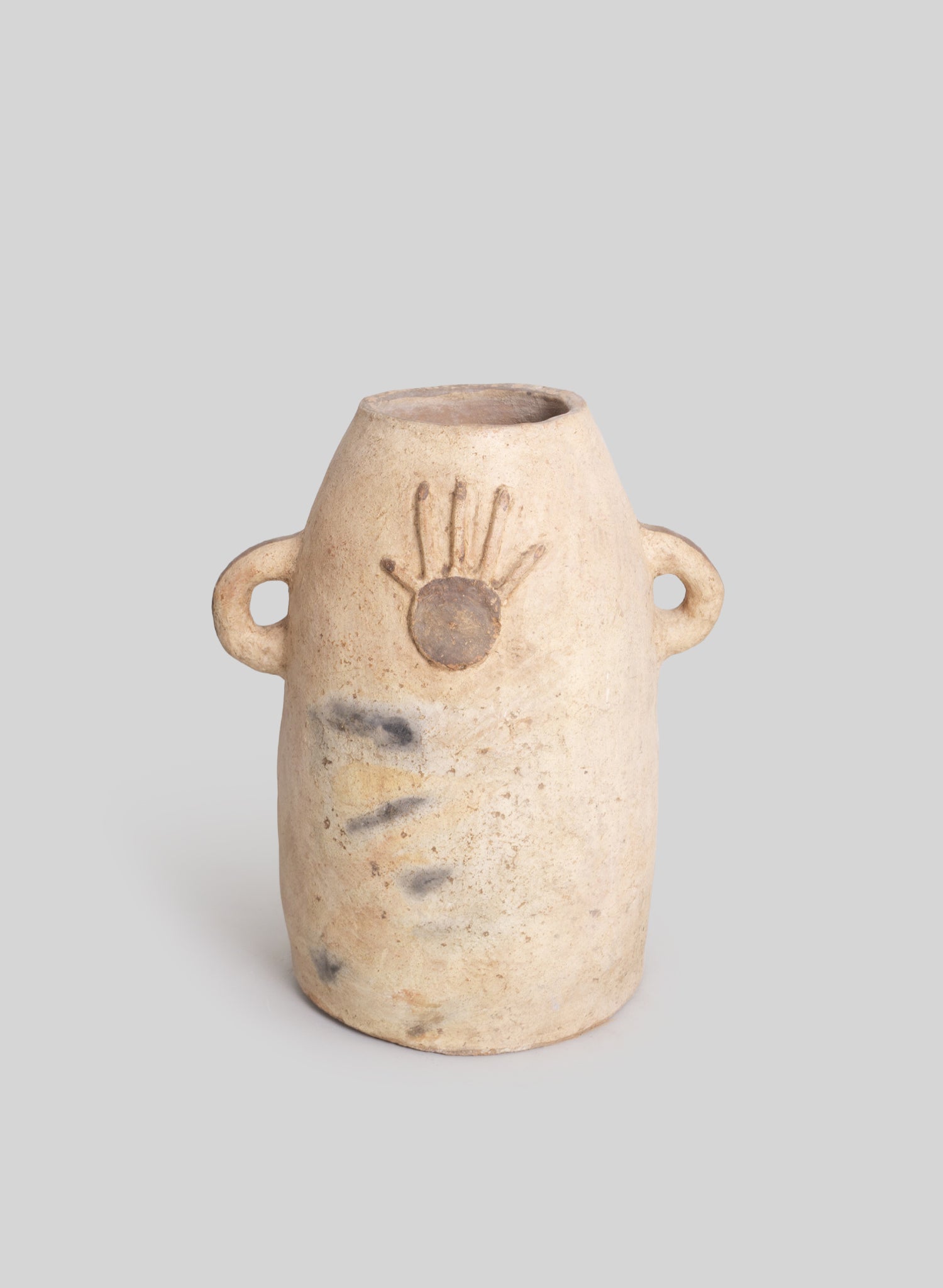 Sculptural Clay Vase H65 cm, Natural terracotta