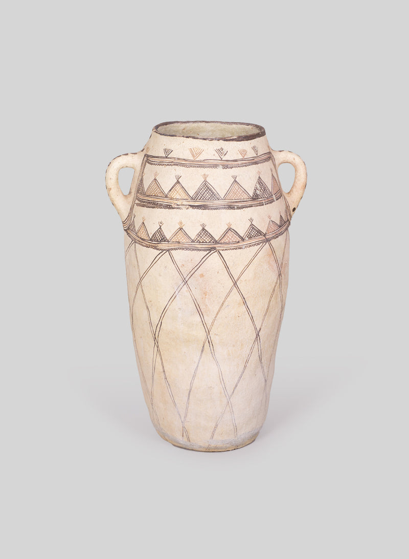 Berbere Clay Floor Vase, Natural terracotta