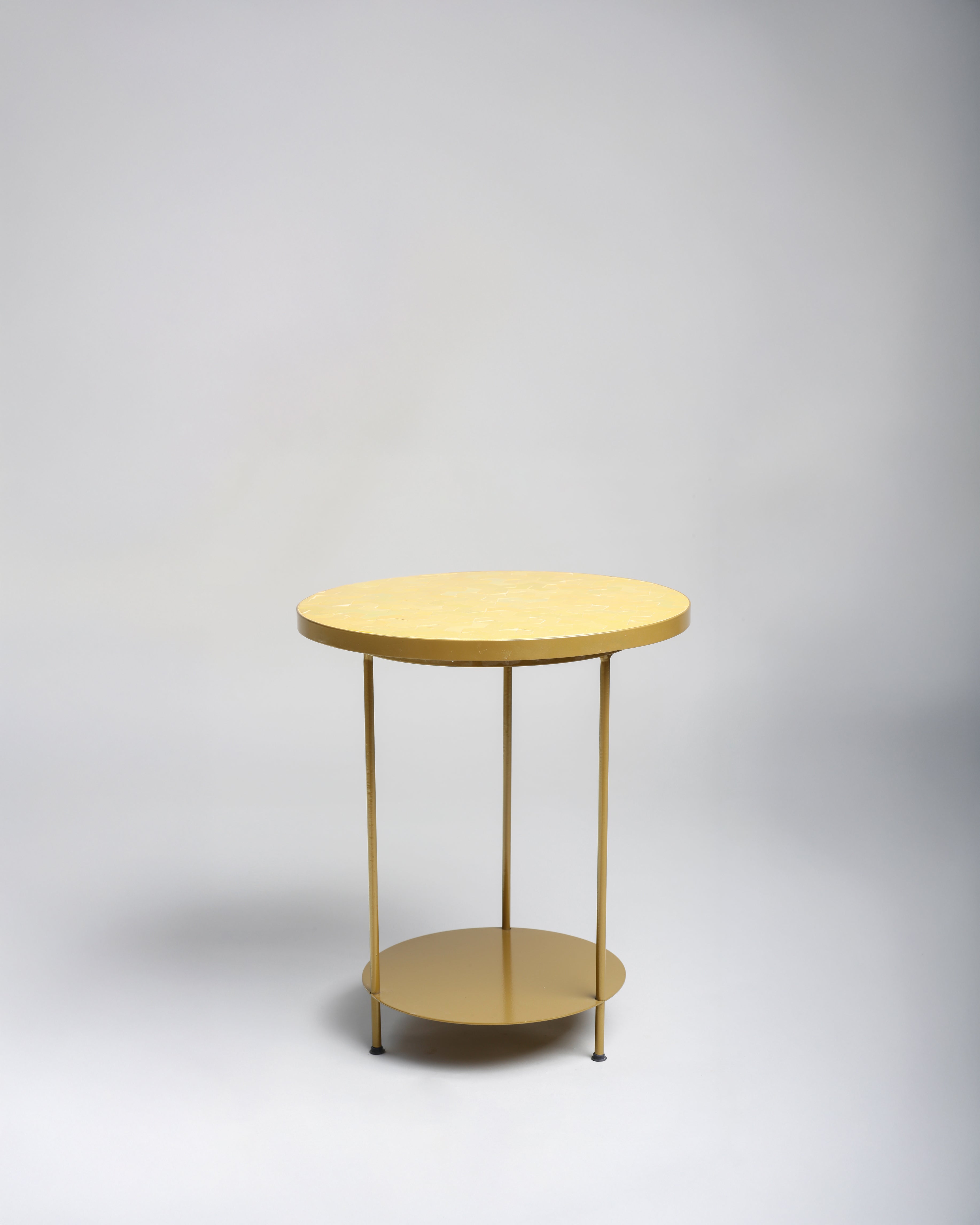 Ligna Disc Mono Side Table, Marrakech Yellow
