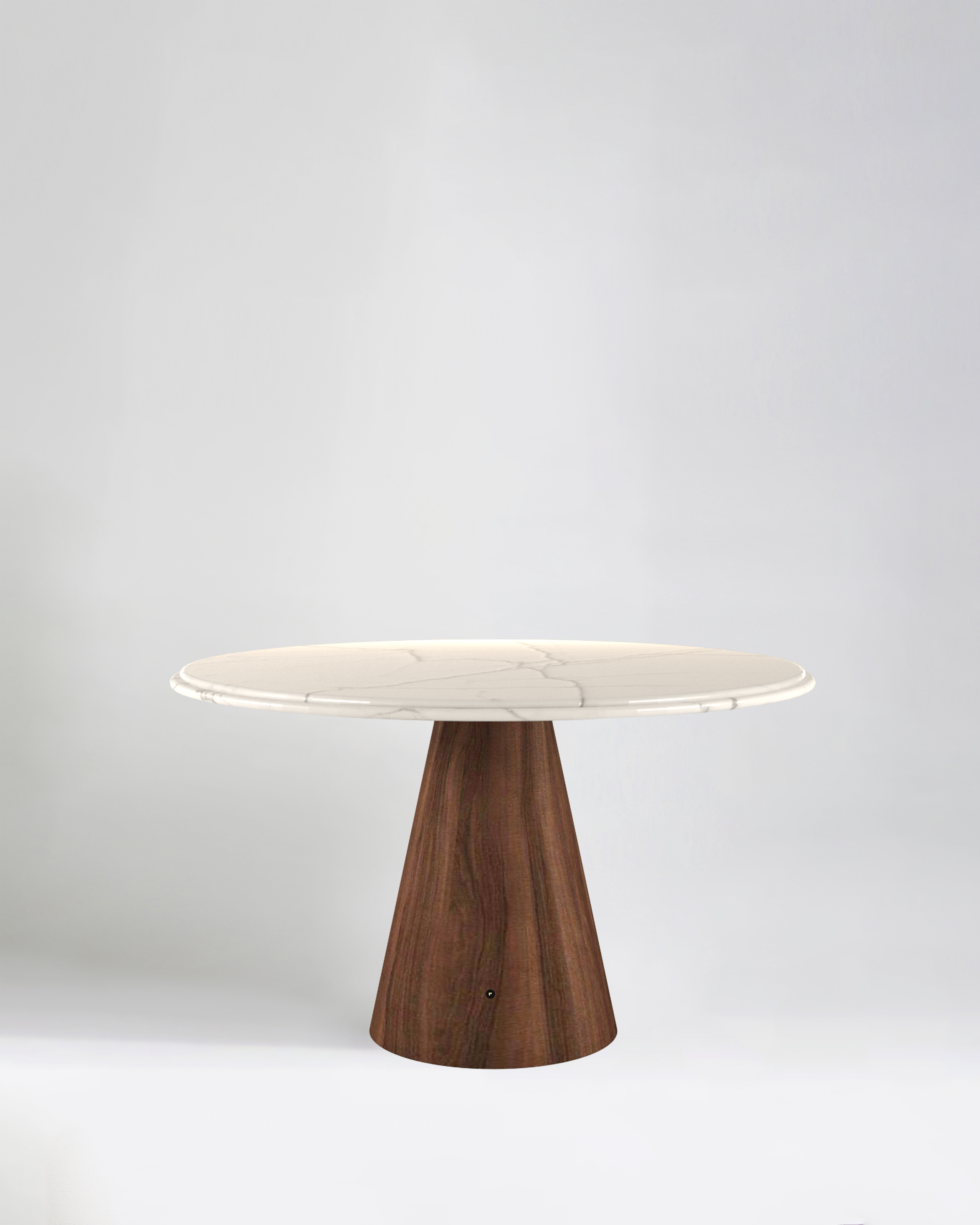 TD 11 Dining Table, Grey Zayane marble - Walnut wood