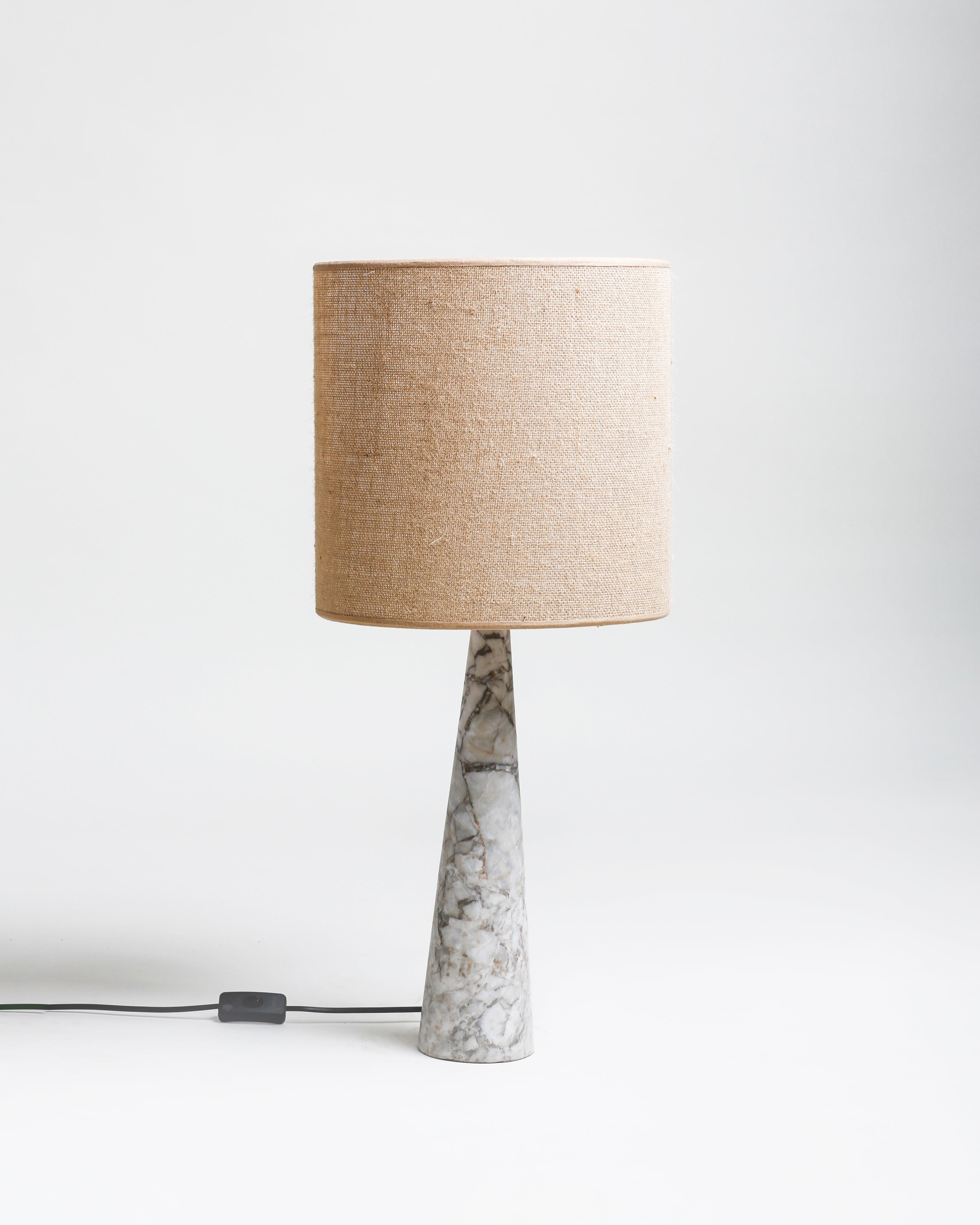 TL 11 Table Lamp, Grey Zayane marble - Jute